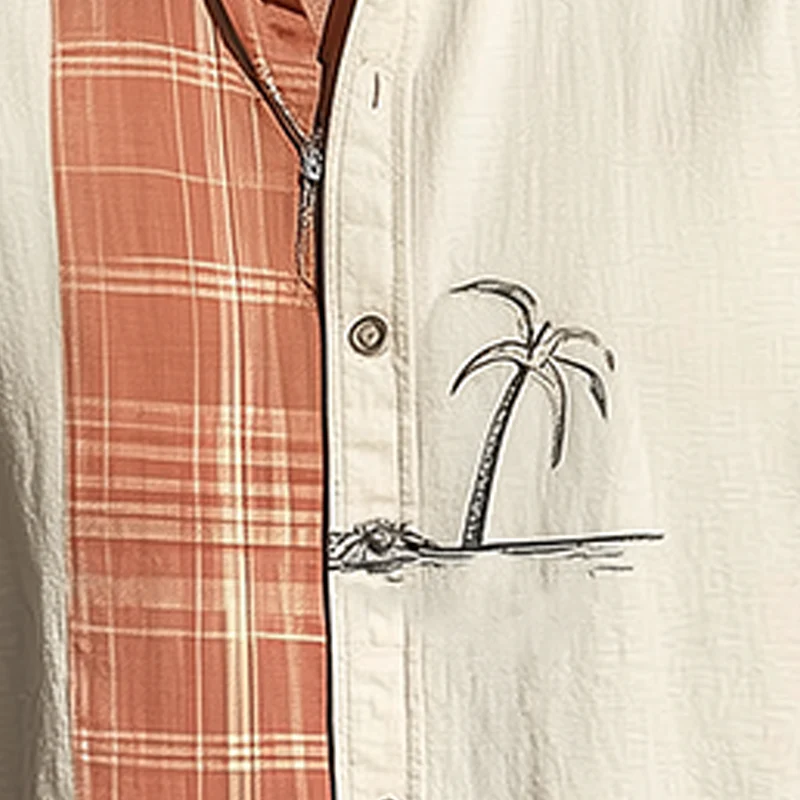 Travis | Men'S Summer Fashion Printed Cotton Blend Sleeveless Shirt - Image 3