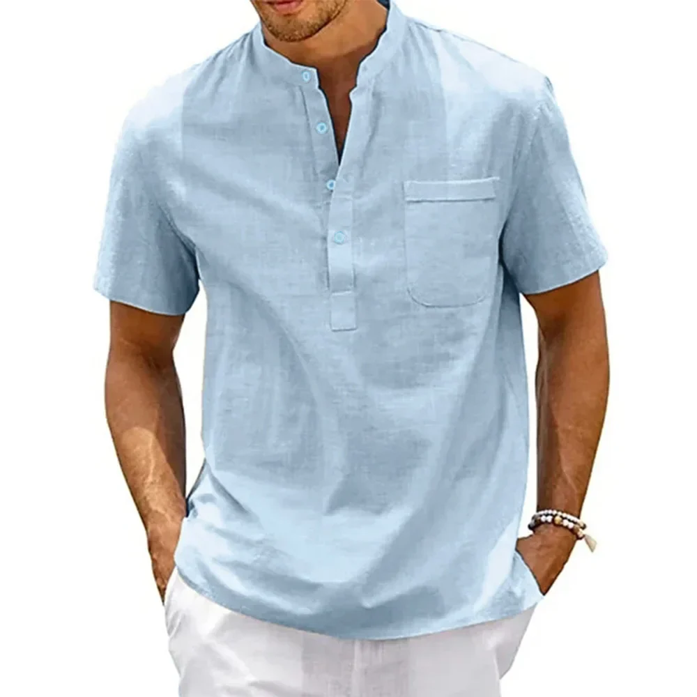 Trent® | Henley Linen And Cotton Shirt - Image 5