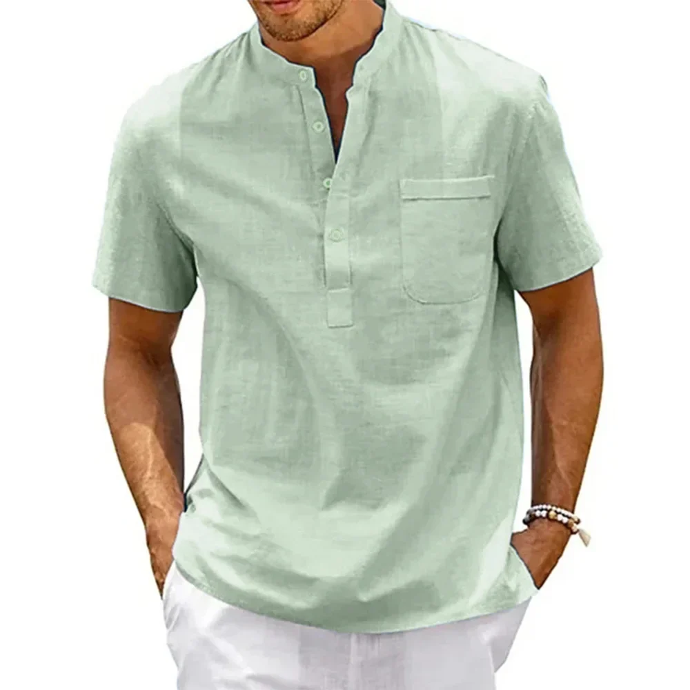 Trent® | Henley Linen And Cotton Shirt - Image 6