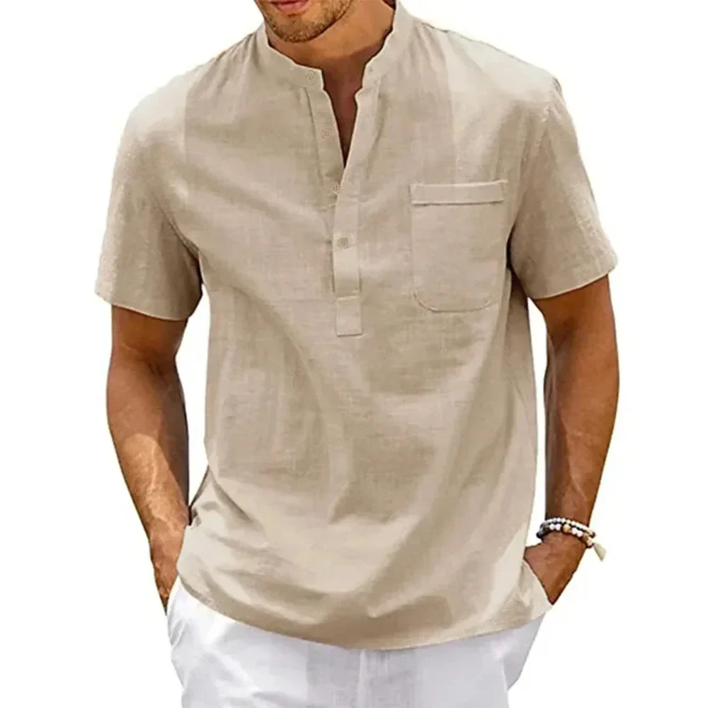 Trent® | Henley Linen And Cotton Shirt - Image 8