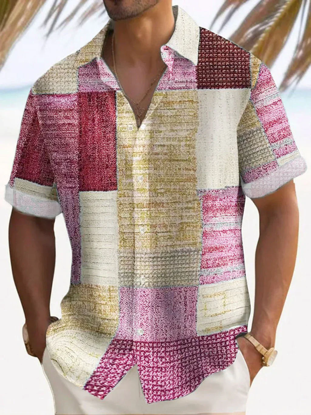 Trey | Elegant Patchwork Shirt - Image 5