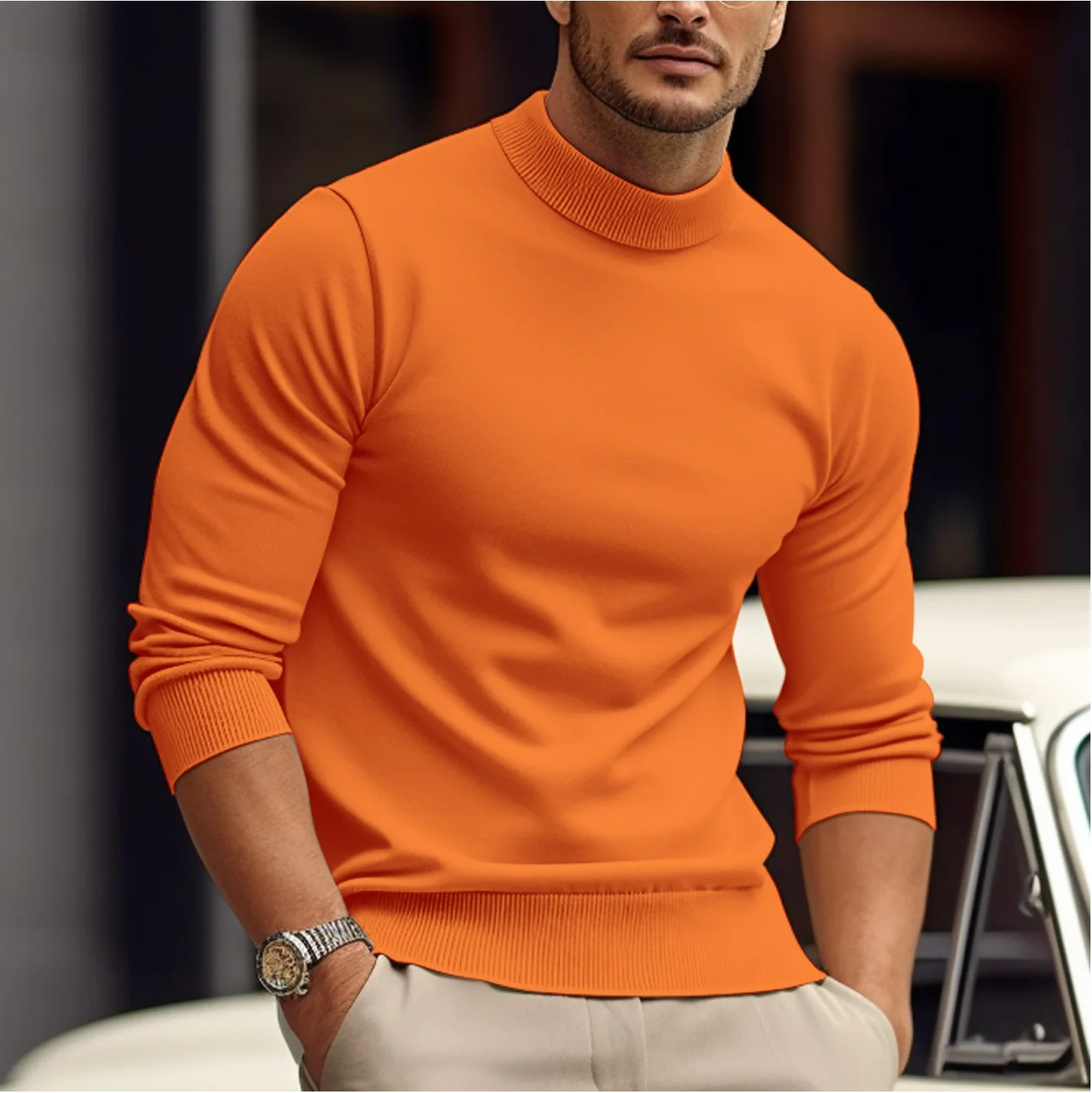 Tristan® | Men's sweater made of soft cotton - Image 4