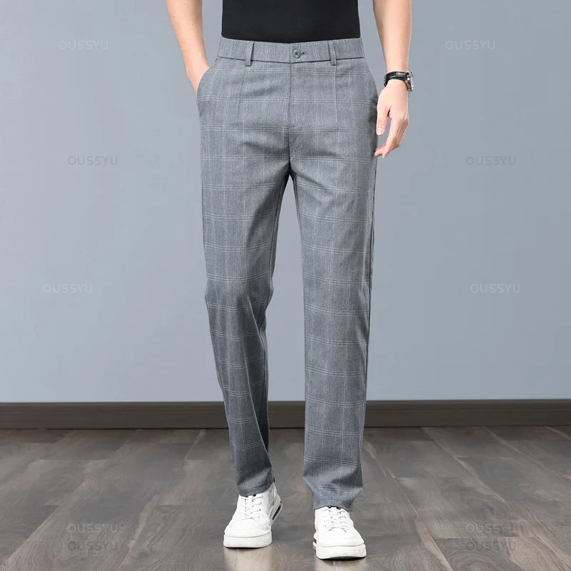 Tristan | Plaid Stretch Pants - Image 2