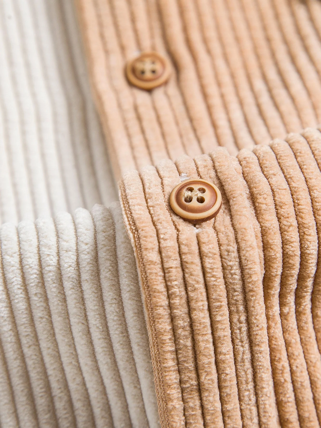 Troy® | Two Tone Corduroy Button Up Shirt - Image 4