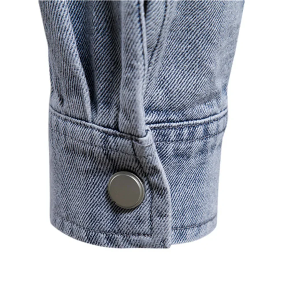 Truman® | 100% Cotton Denim Shirts Men Casual Solid Color Thick Long Sleeve Shirt For Men Spring High Quality Jeans Male Shirt - Image 6