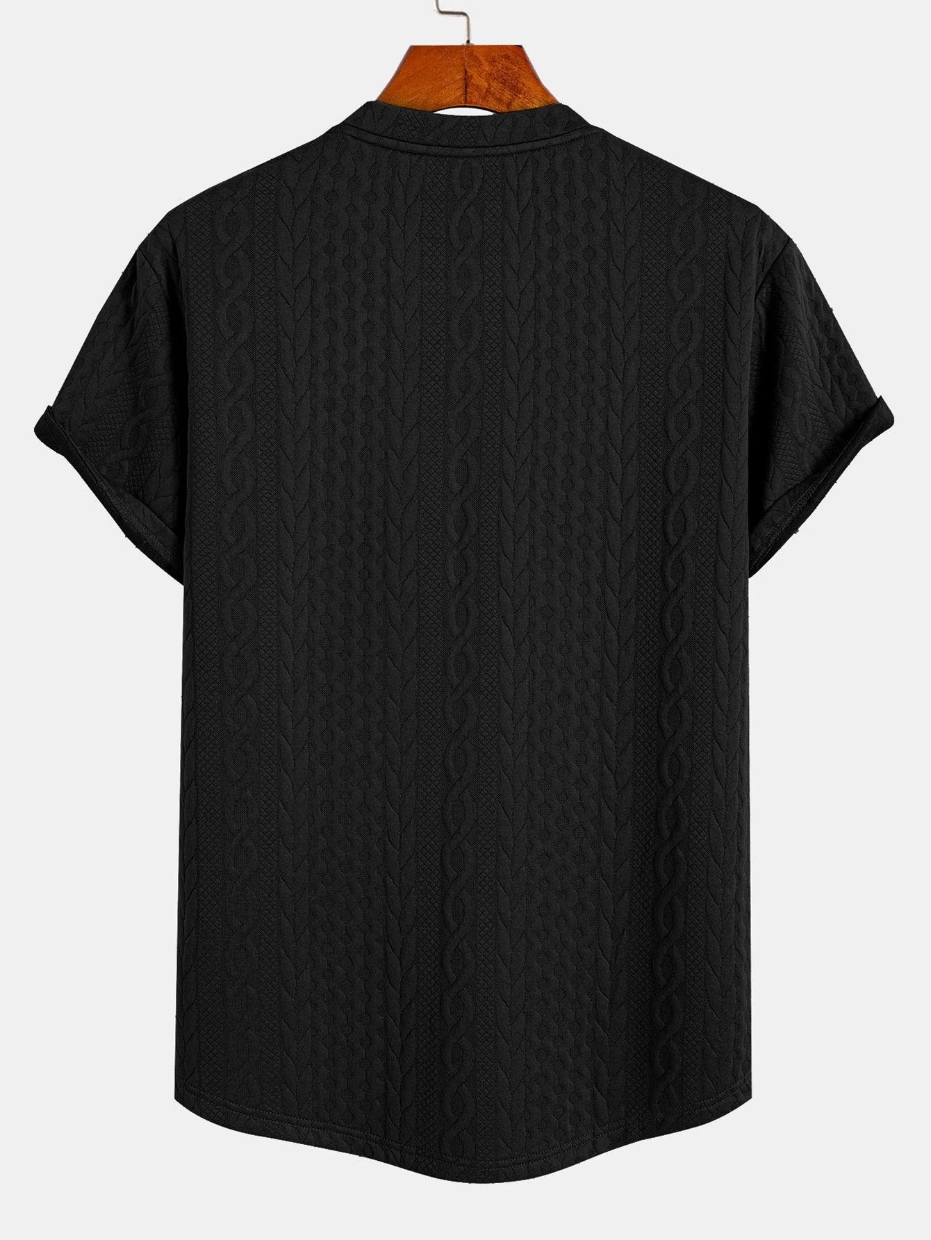 Tucker® | Twist Jacquard Arc Hem T-Shirt - Image 4