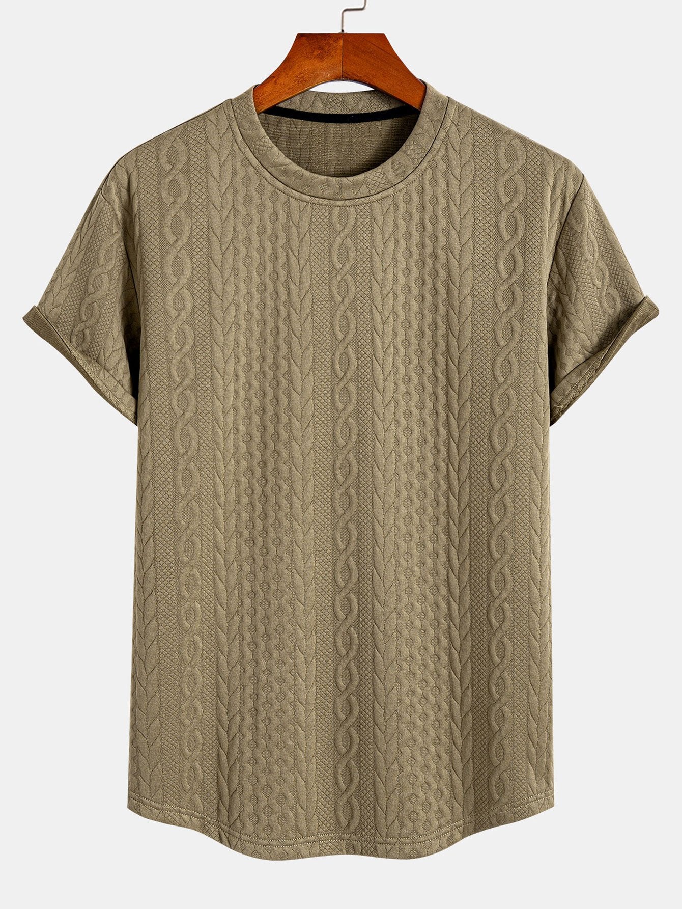Tucker® | Twist Jacquard Arc Hem T-Shirt - Image 5