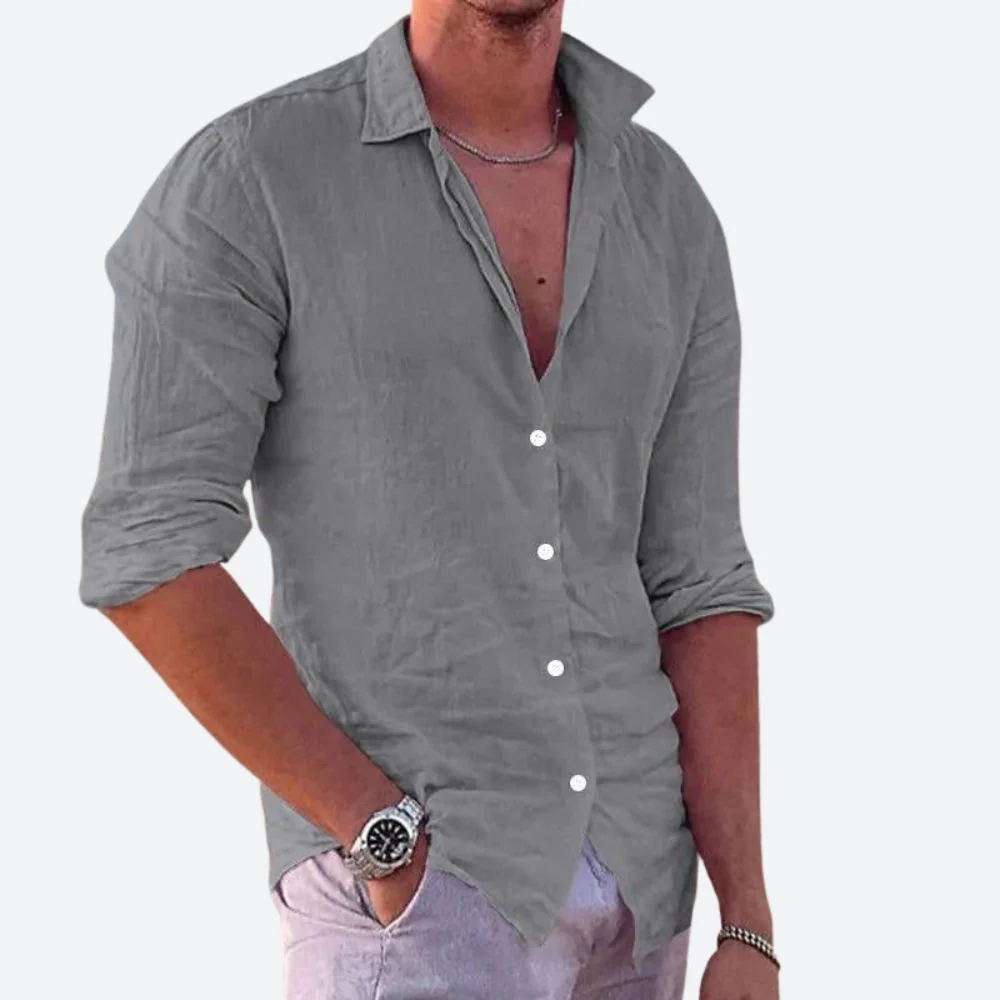 Tyler | Casual Linen Shirt - Image 2