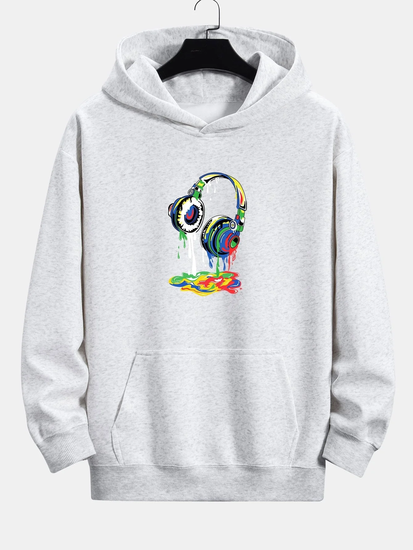 Tyrell | Dissolving Headphones Print Relax Fit Hoodie - Image 4