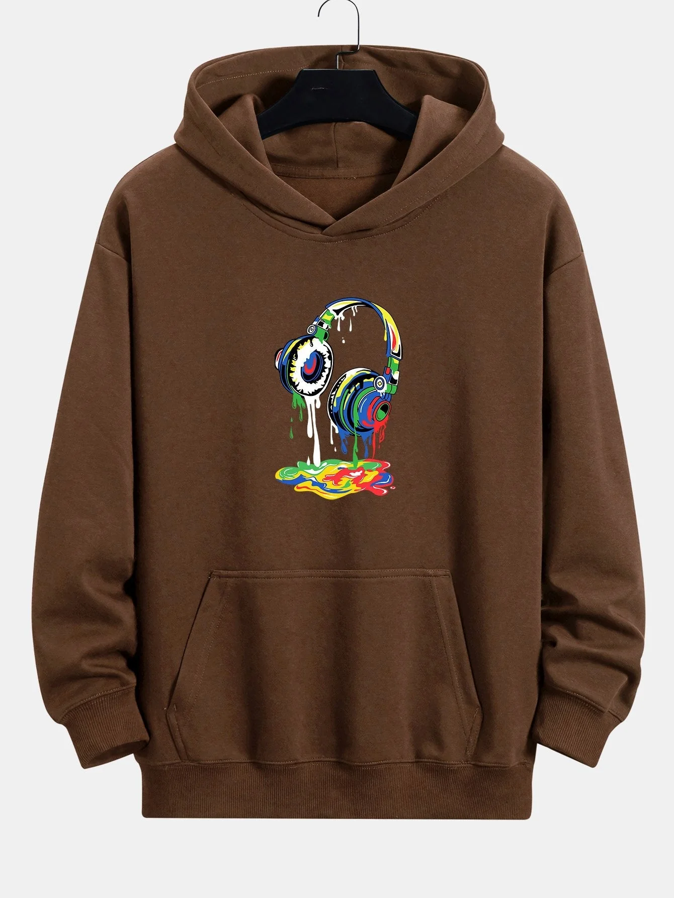 Tyrell | Dissolving Headphones Print Relax Fit Hoodie - Image 7