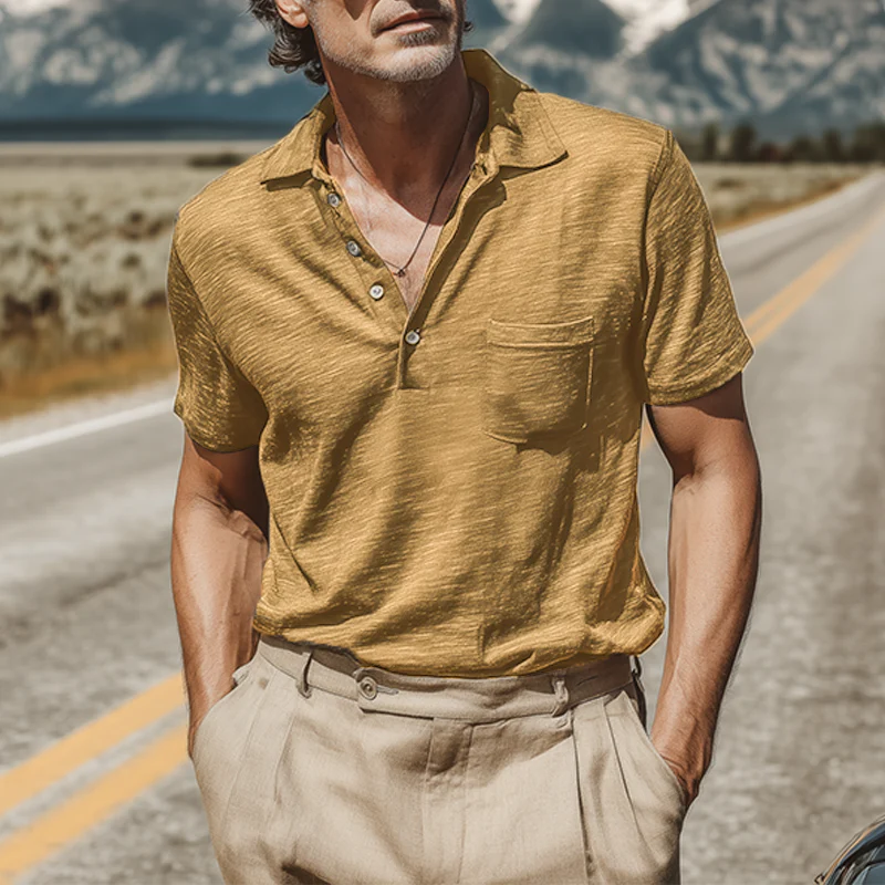 Tyrell | Men'S Spring And Summer Fashion Casual Bamboo Cotton Comfortable Breathable Short-Sleeved Polo Shirt - Image 3