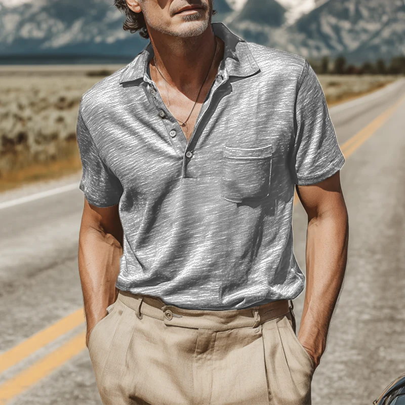 Tyrell | Men'S Spring And Summer Fashion Casual Bamboo Cotton Comfortable Breathable Short-Sleeved Polo Shirt - Image 4