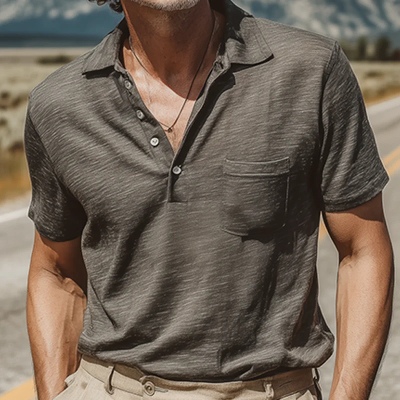 Tyrell | Men'S Spring And Summer Fashion Casual Bamboo Cotton Comfortable Breathable Short-Sleeved Polo Shirt - Image 7