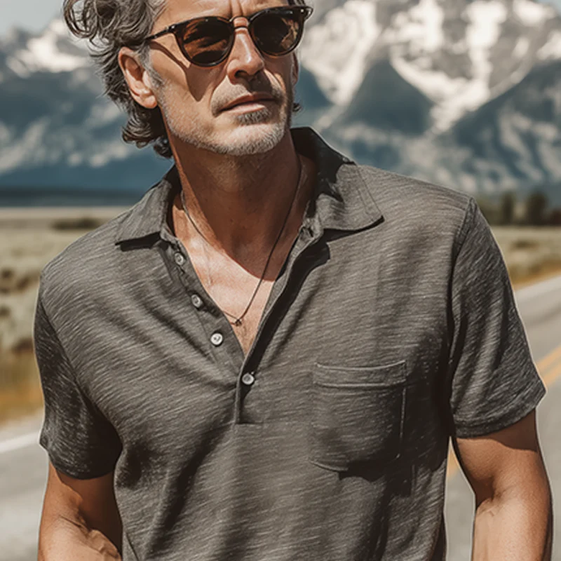 Tyrell | Men'S Spring And Summer Fashion Casual Bamboo Cotton Comfortable Breathable Short-Sleeved Polo Shirt - Image 8