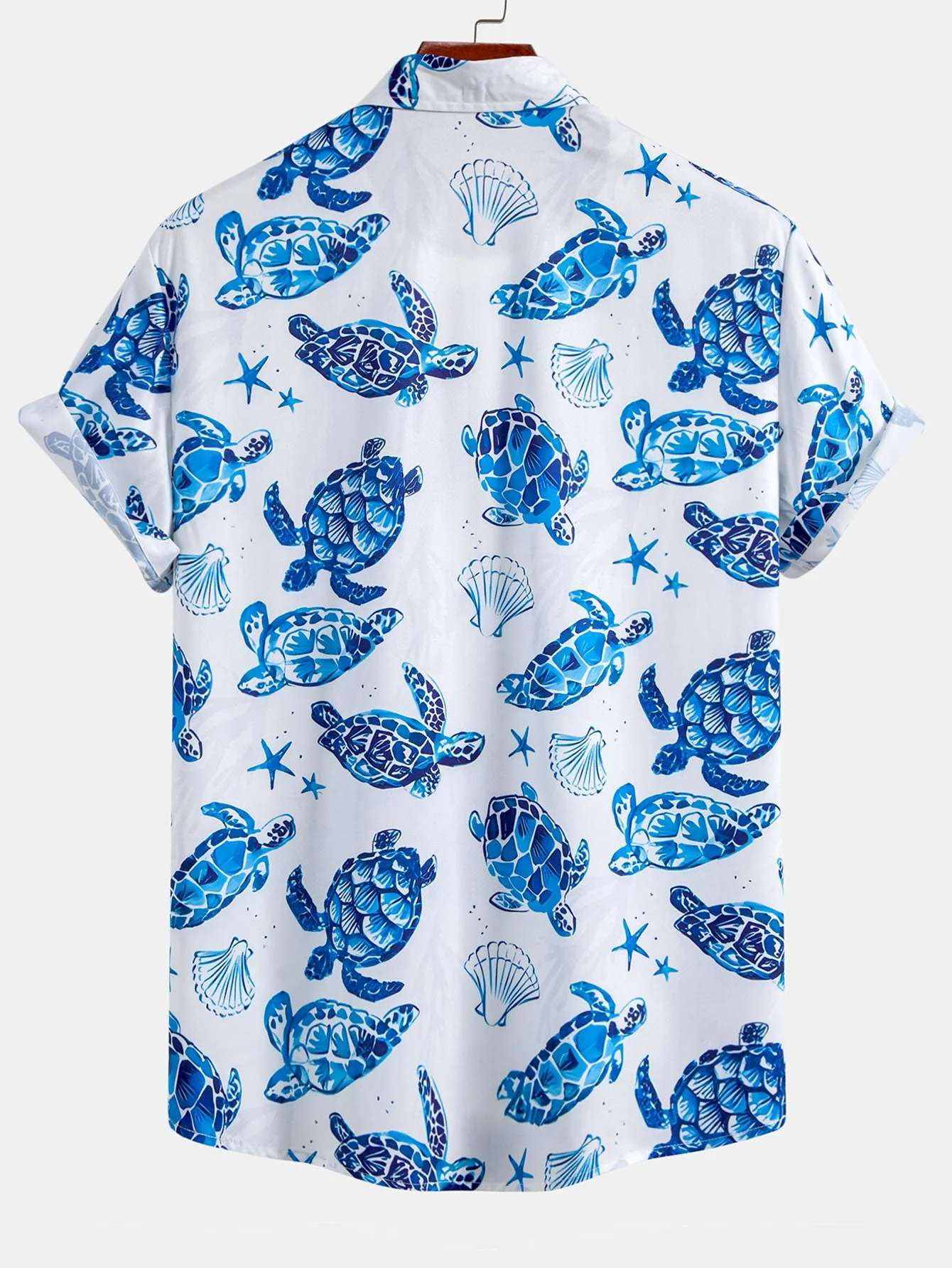 Tyrone® | Turtle Print Button Up Shirt & Swim Shorts - Image 5