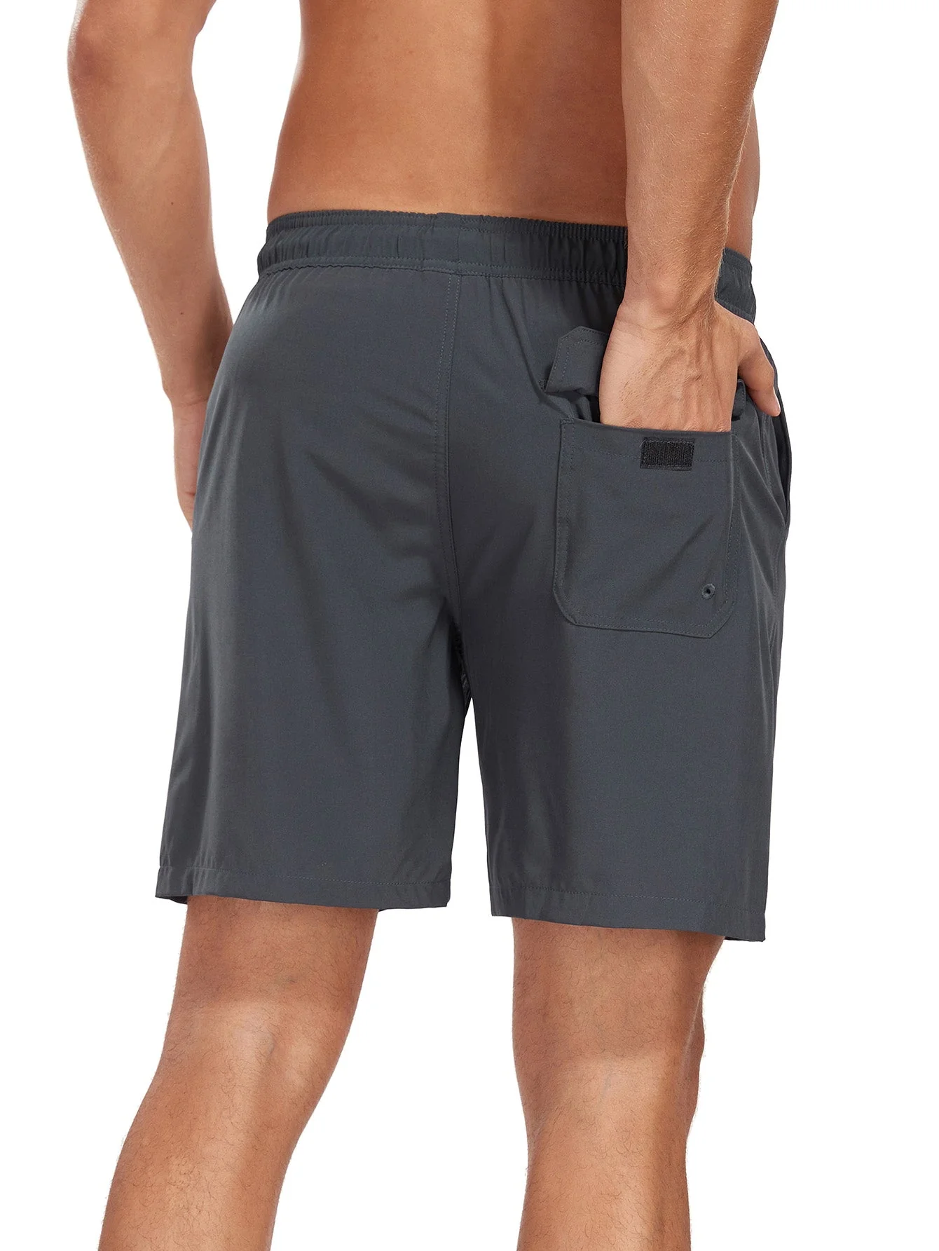 Ubaldo® | 2 In 1 Solid Color Drawstring Swim Shorts - Image 32