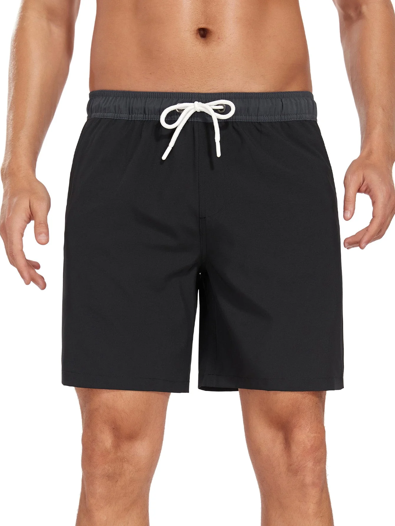 Ulises® | 2 In 1 Solid Color Drawstring Swim Shorts With Pocket - Image 16