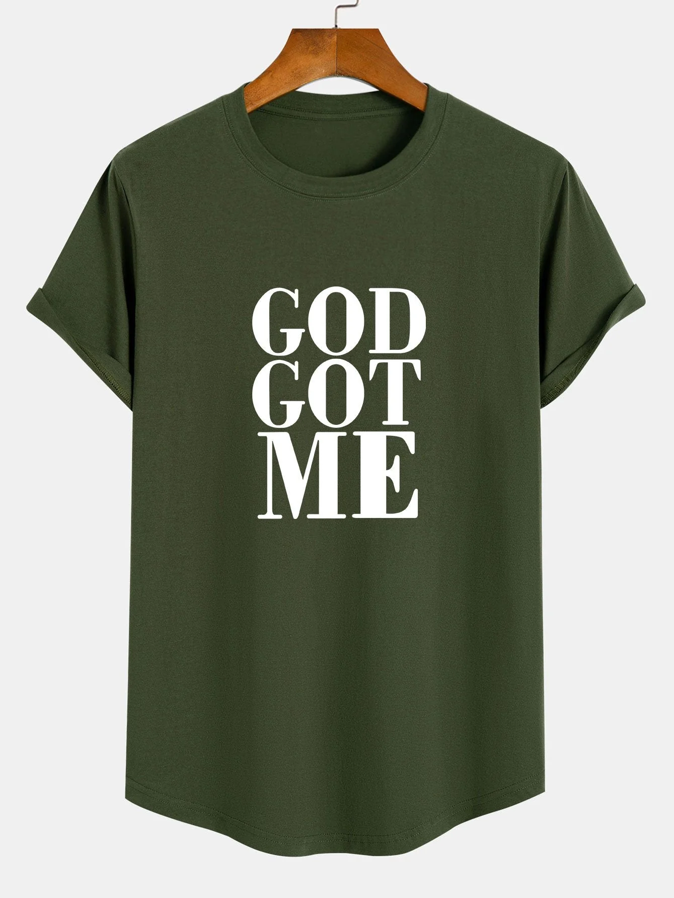 Ulises® | Print Cotton Arc Hem T-Shirt - Image 5