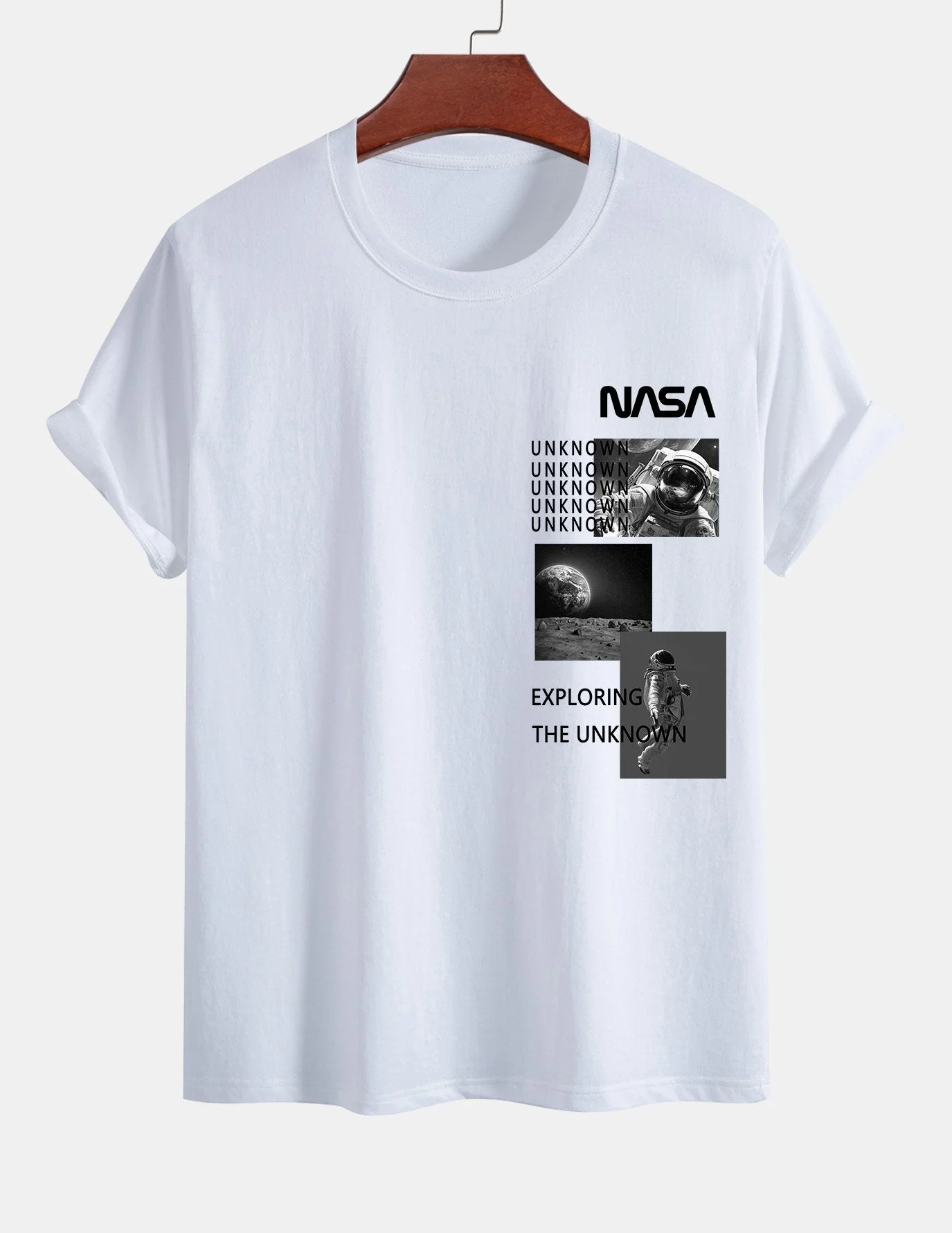 Ulpiano® | Nasa Moon Landing Print Cotton T-Shirt - Image 10