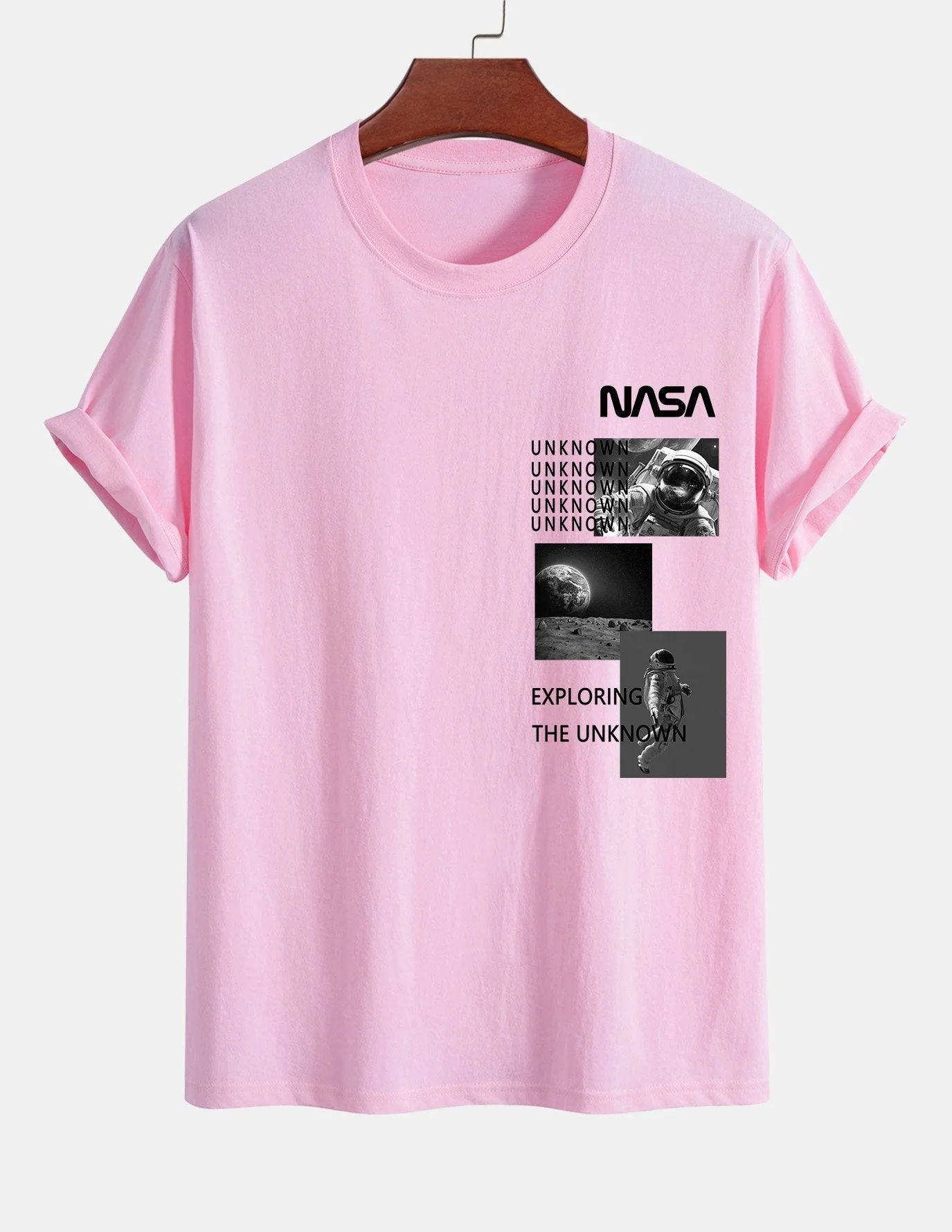 Ulpiano® | Nasa Moon Landing Print Cotton T-Shirt - Image 11