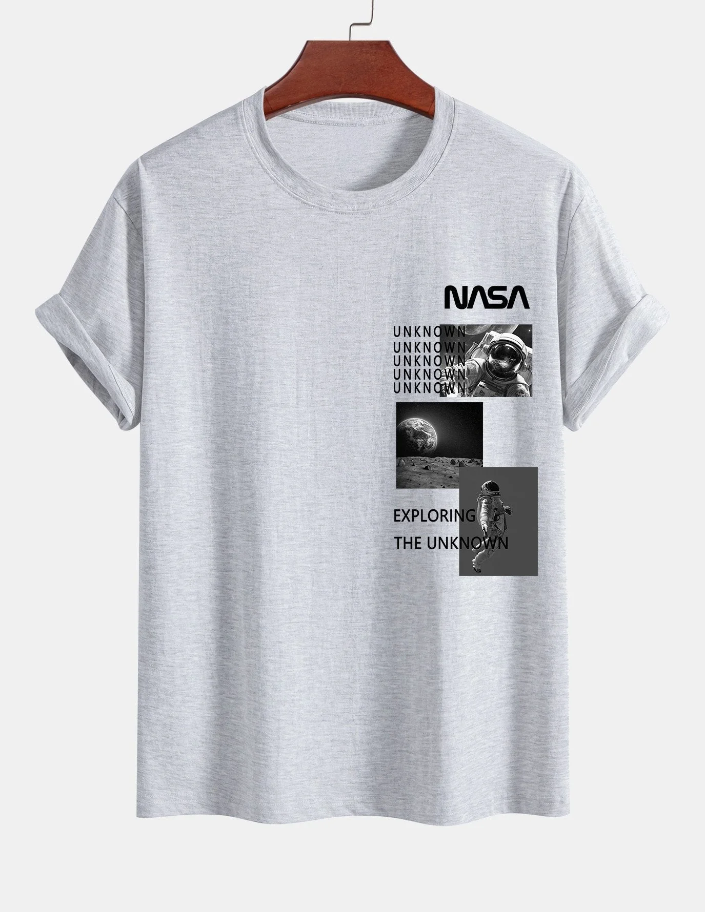 Ulpiano® | Nasa Moon Landing Print Cotton T-Shirt - Image 12