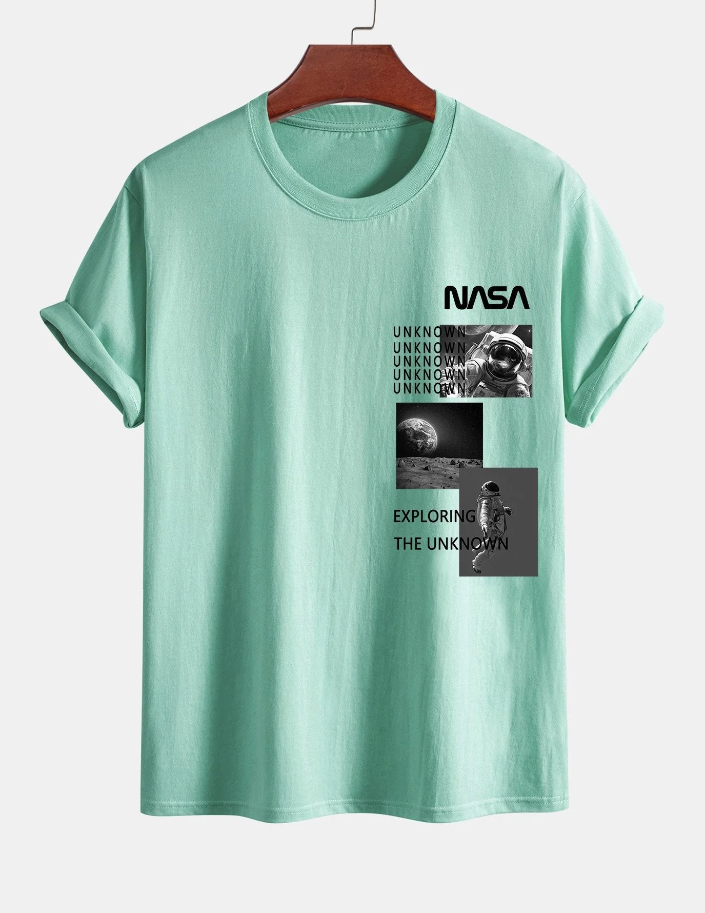 Ulpiano® | Nasa Moon Landing Print Cotton T-Shirt - Image 13