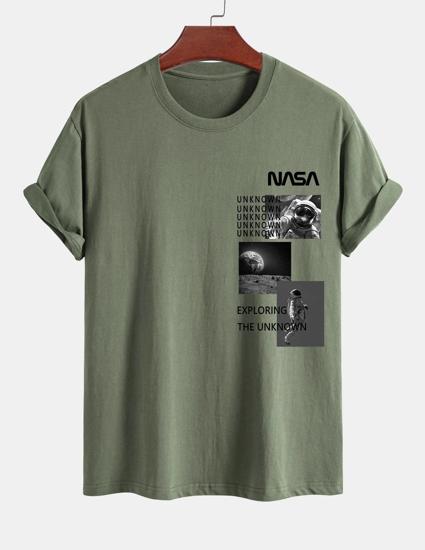 Ulpiano® | Nasa Moon Landing Print Cotton T-Shirt - Image 15