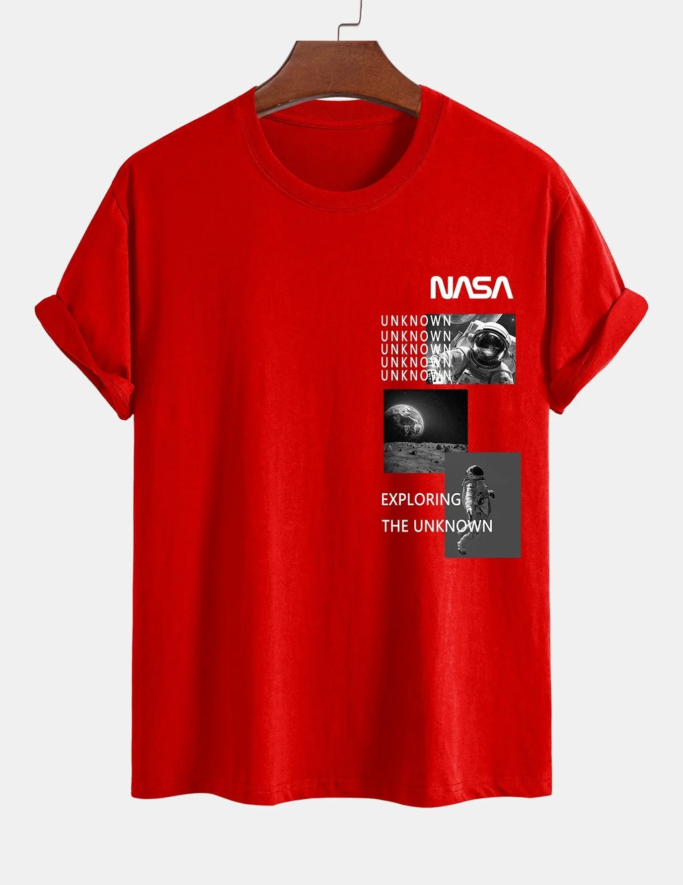 Ulpiano® | Nasa Moon Landing Print Cotton T-Shirt - Image 16