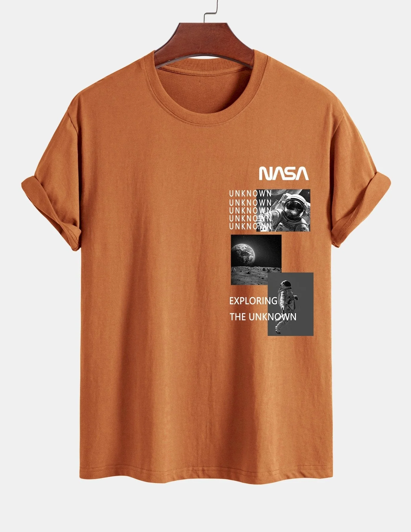 Ulpiano® | Nasa Moon Landing Print Cotton T-Shirt - Image 4