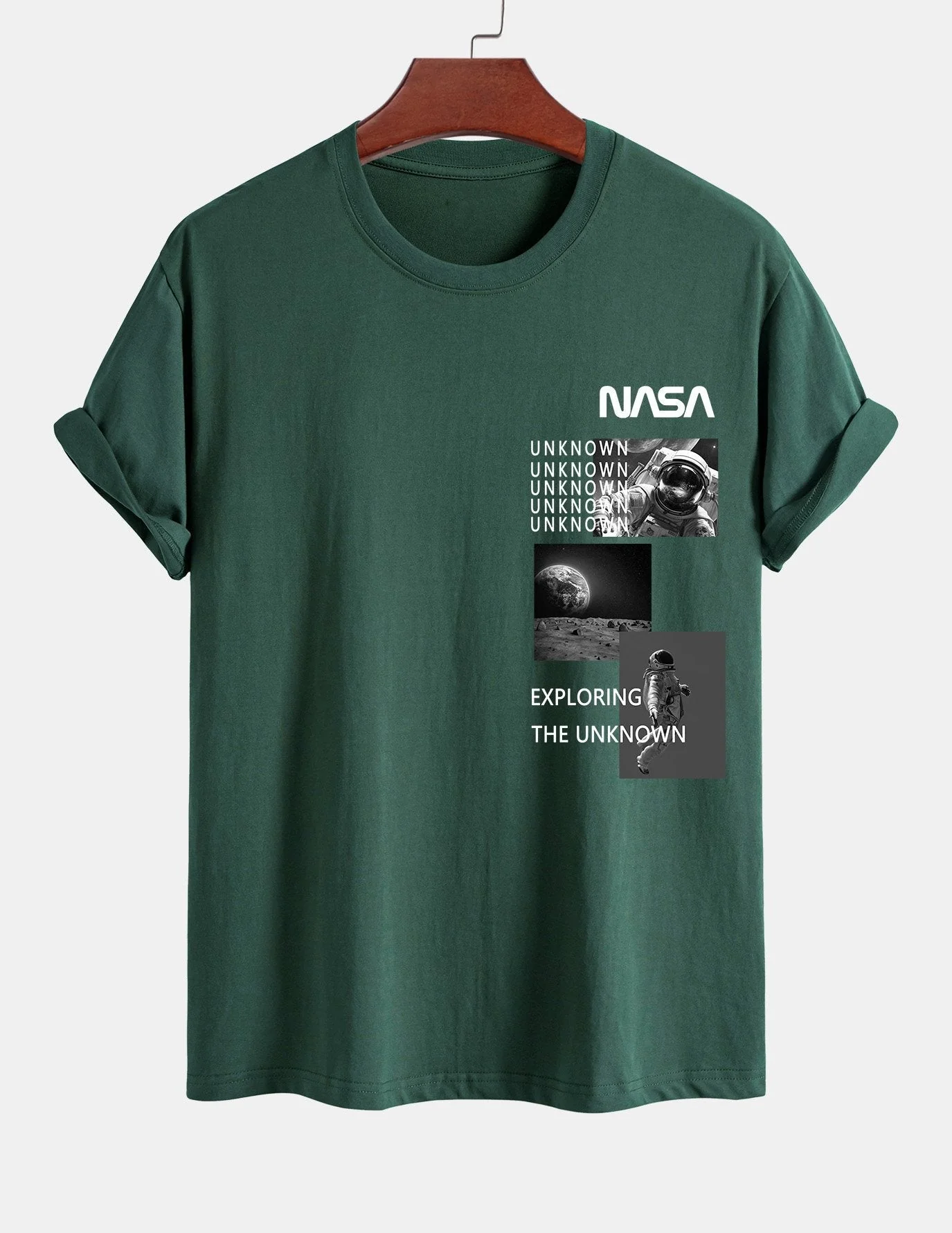 Ulpiano® | Nasa Moon Landing Print Cotton T-Shirt - Image 6