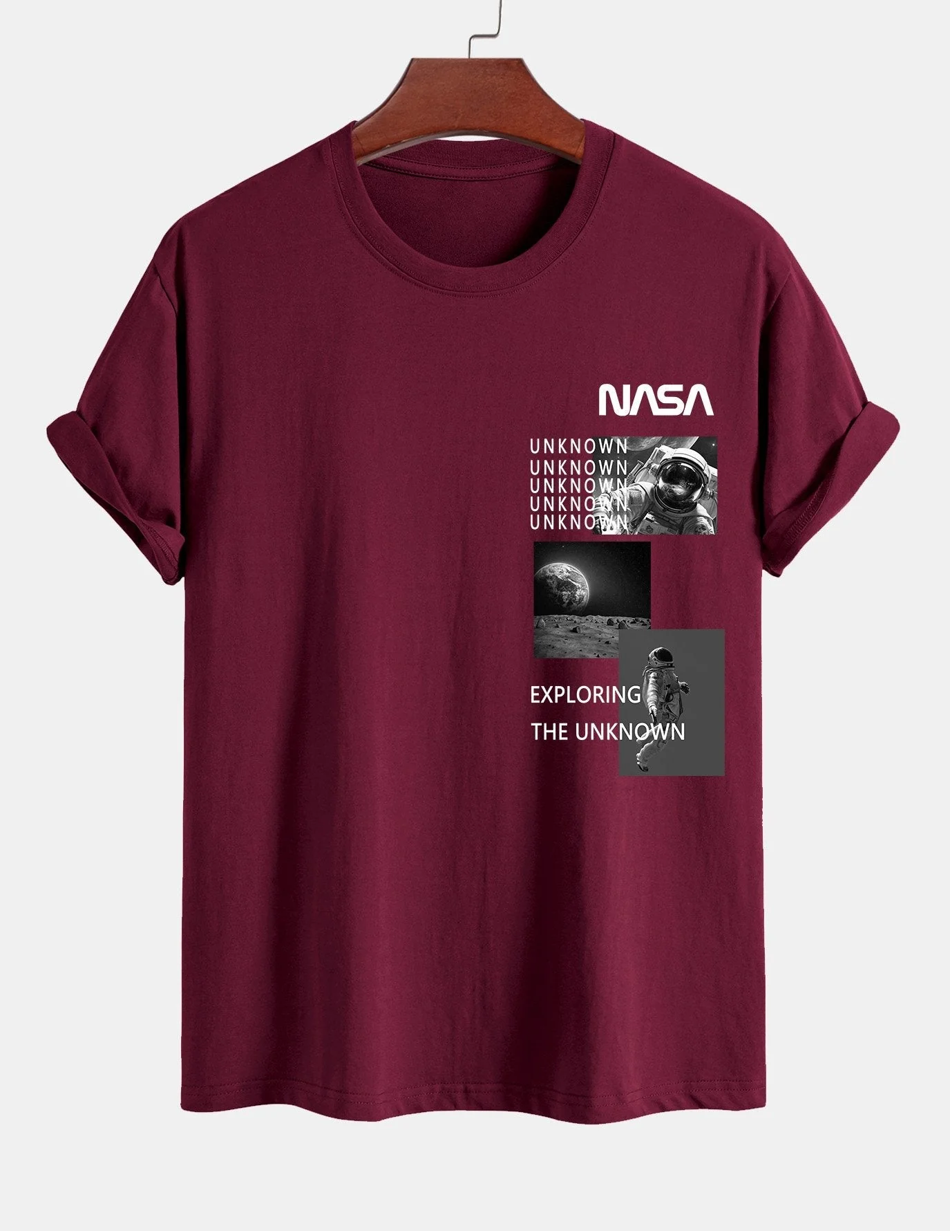 Ulpiano® | Nasa Moon Landing Print Cotton T-Shirt - Image 7