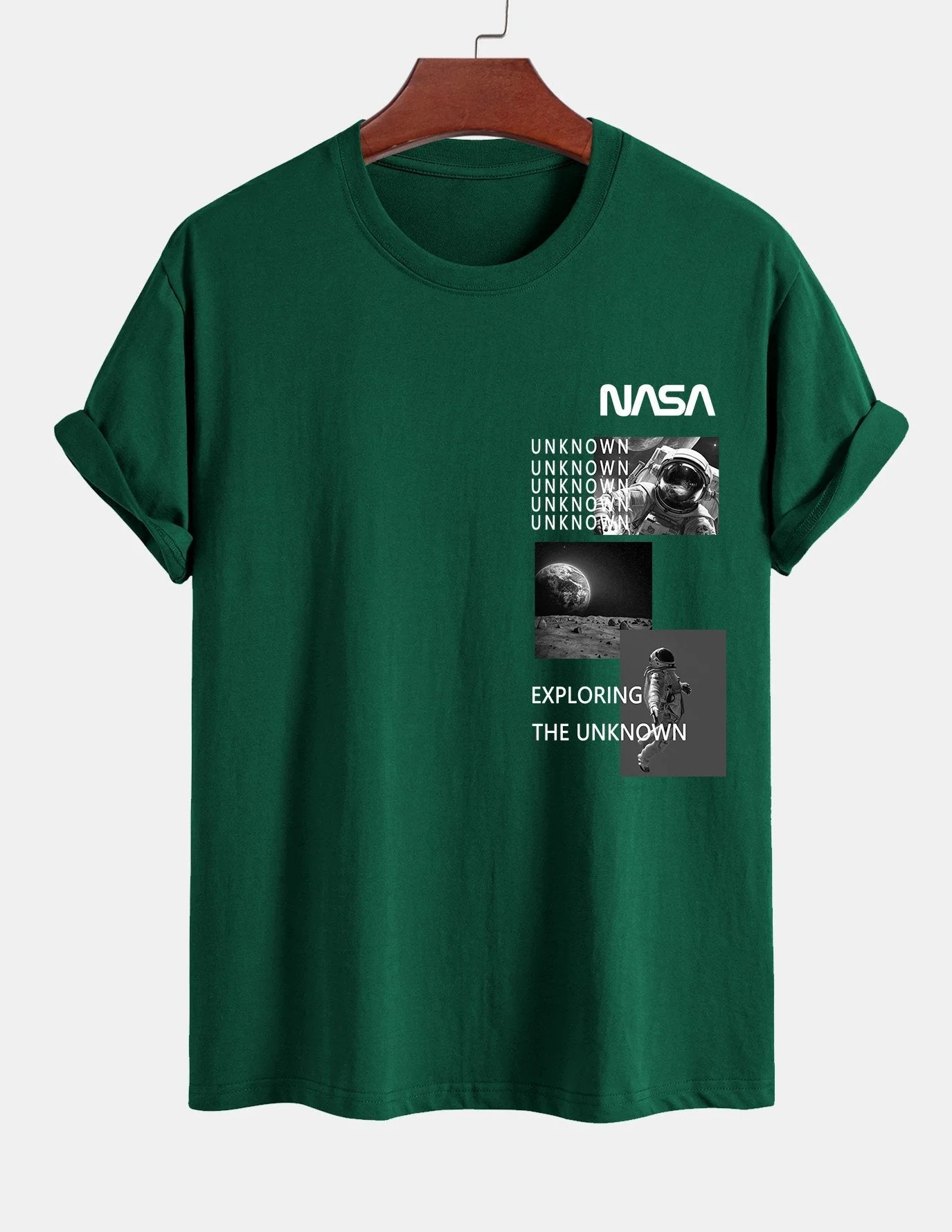 Ulpiano® | Nasa Moon Landing Print Cotton T-Shirt - Image 8
