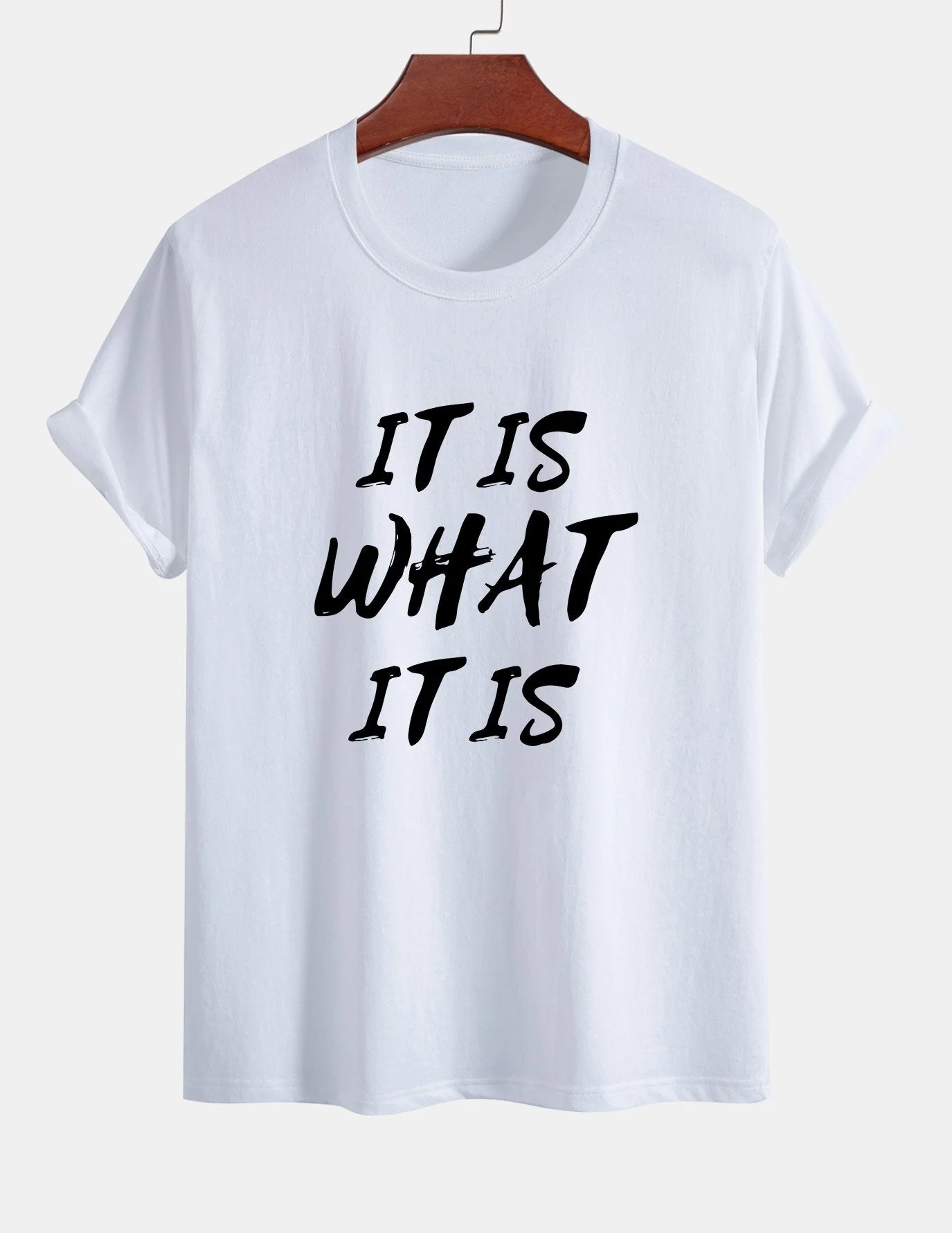 Ulrico® | It Is What It Is Print Cotton T-Shirt - Image 2
