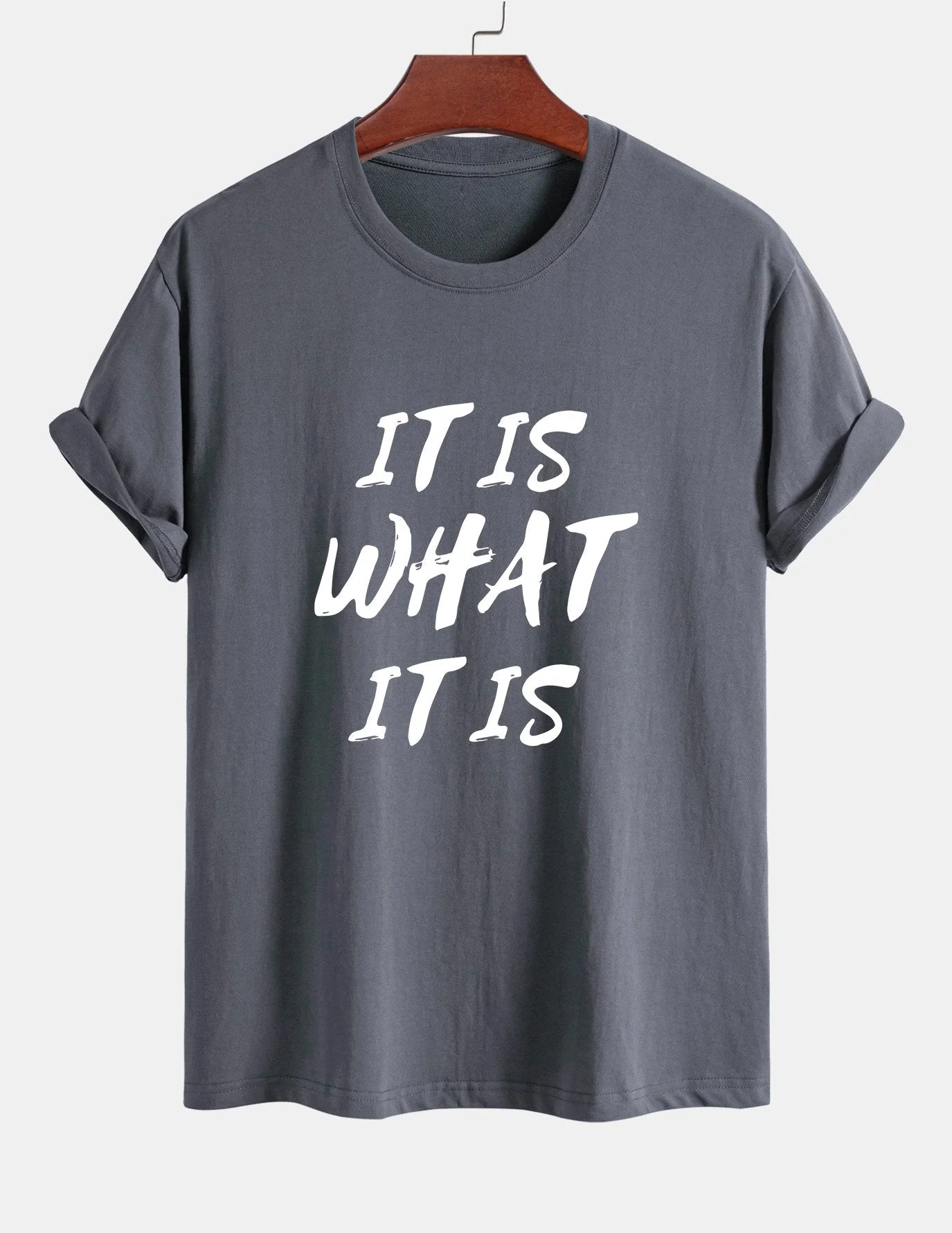 Ulrico® | It Is What It Is Print Cotton T-Shirt - Image 3