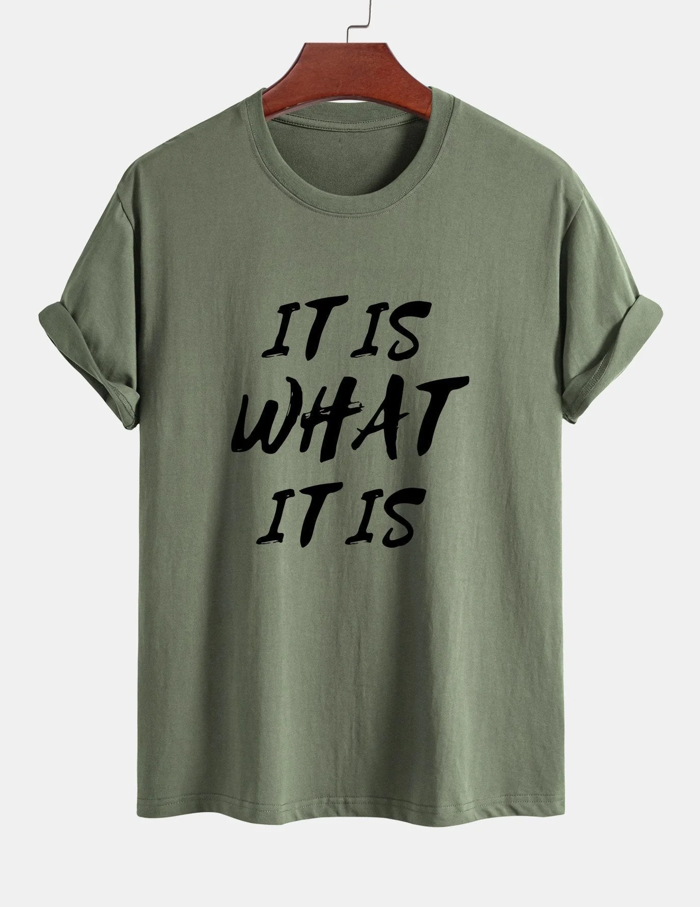 Ulrico® | It Is What It Is Print Cotton T-Shirt - Image 7