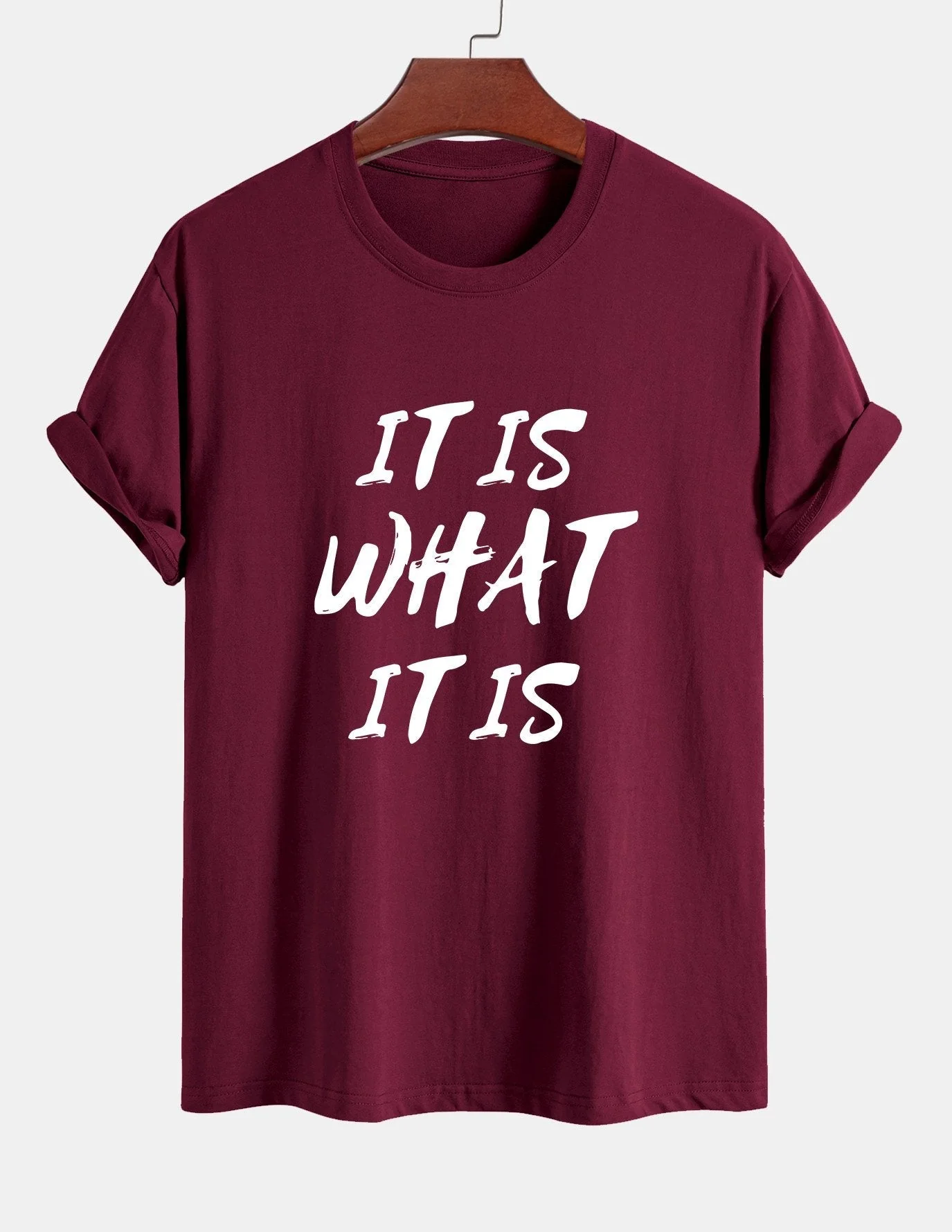 Ulrico® | It Is What It Is Print Cotton T-Shirt - Image 9