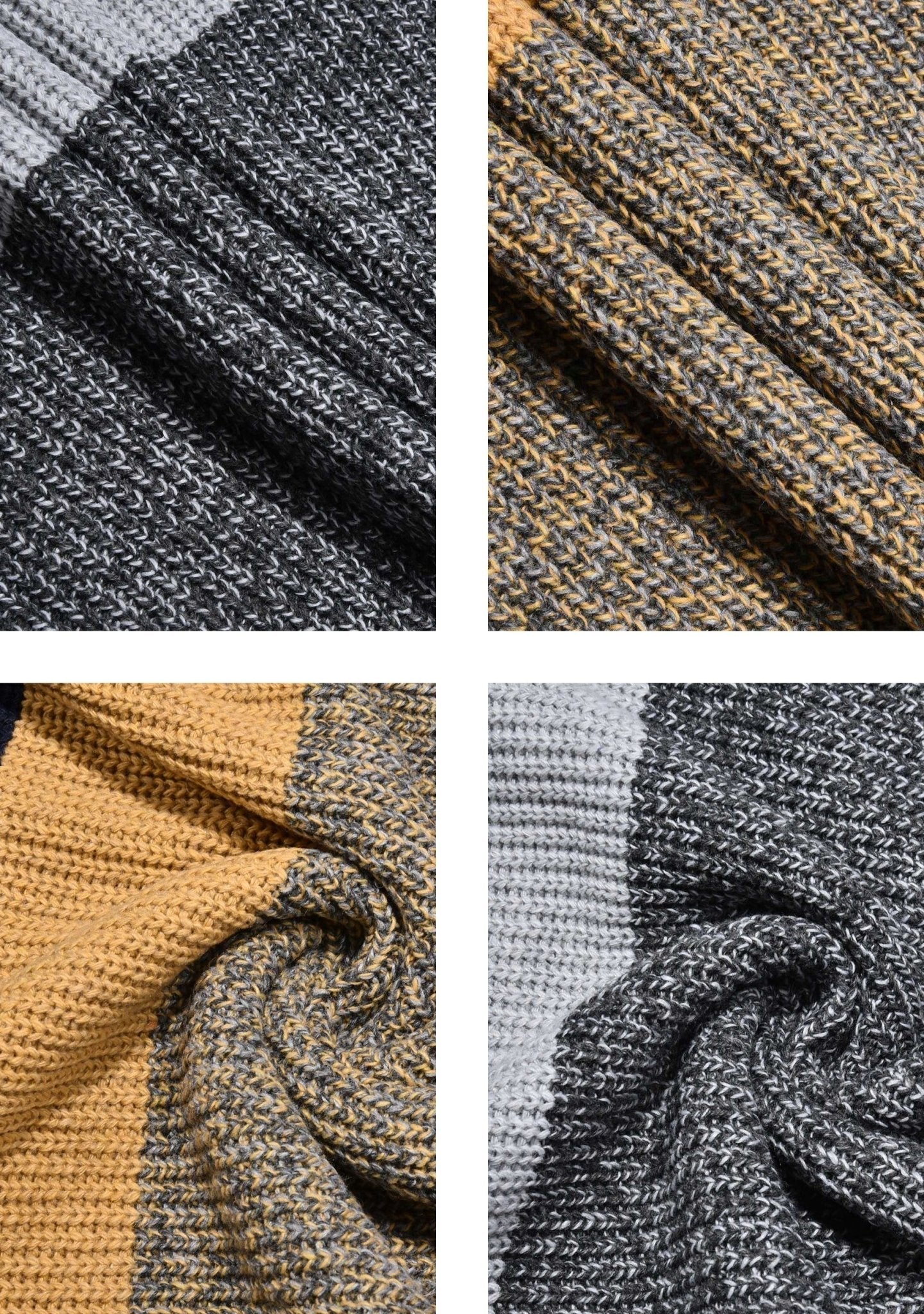 Umar | Modern colorblock sweater with round neck in fine knit - Image 5