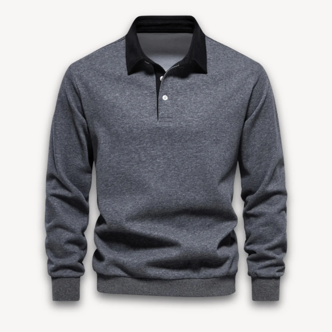 Unai | Classic long-sleeved polo sweater - Image 8
