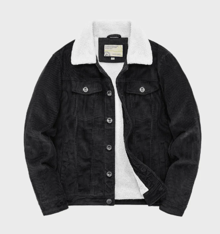Unai | Sherpa-lined corduroy jacket for men - Image 3