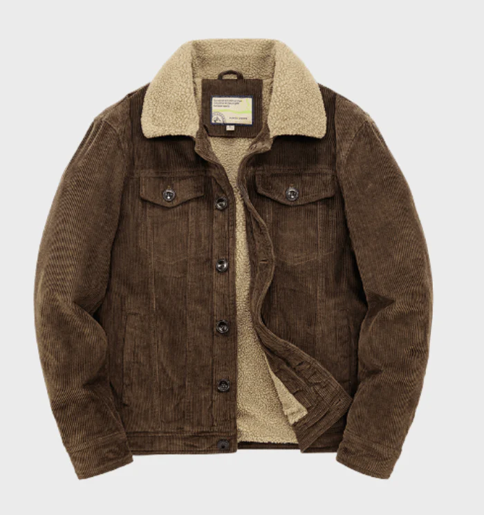 Unai | Sherpa-lined corduroy jacket for men - Image 4