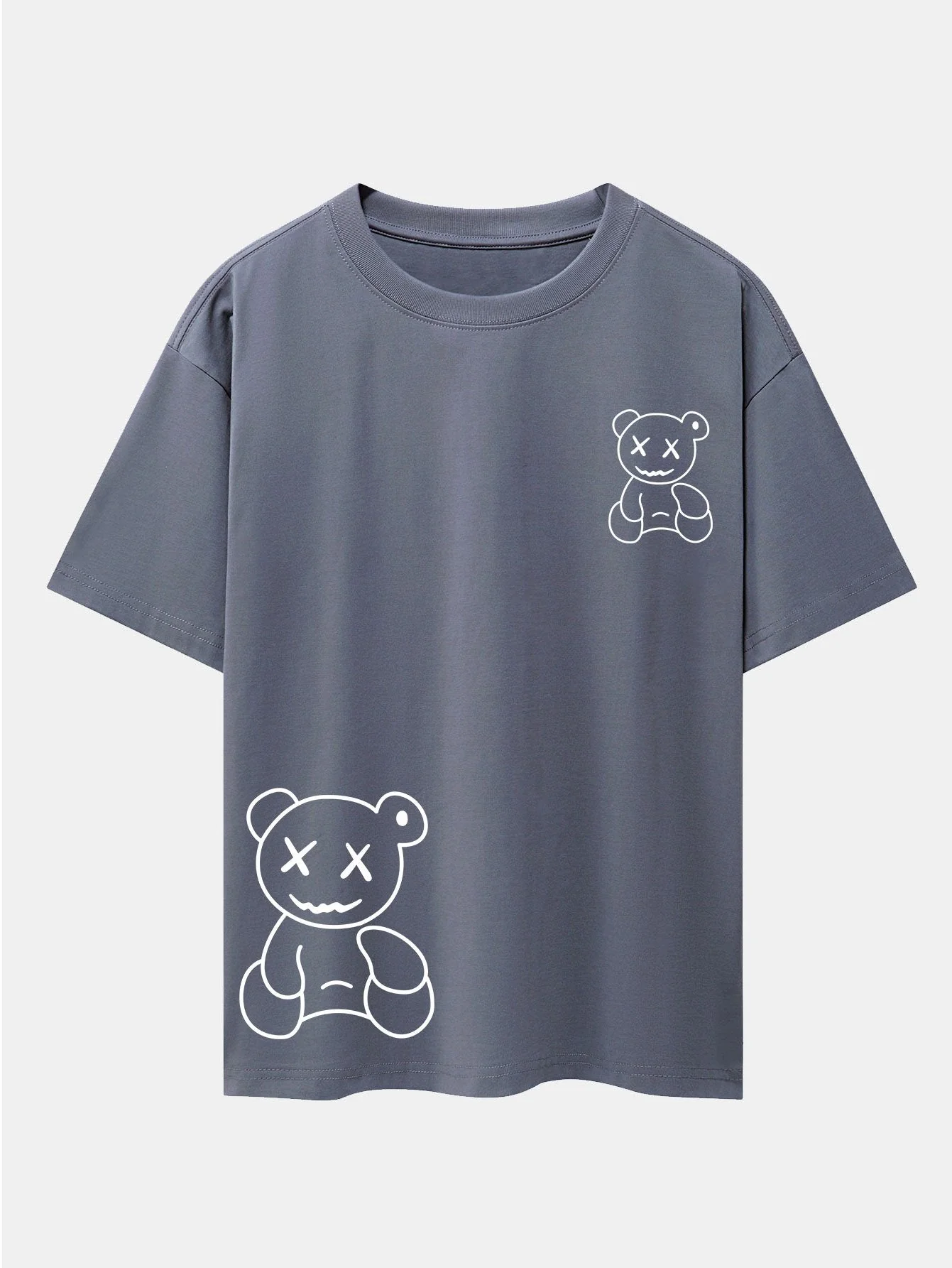 Urbano® | Bear line Print Drop Shoulder Oversize T-Shirt - Image 11