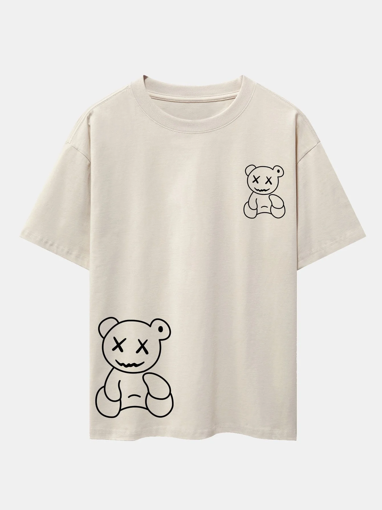 Urbano® | Bear line Print Drop Shoulder Oversize T-Shirt - Image 4