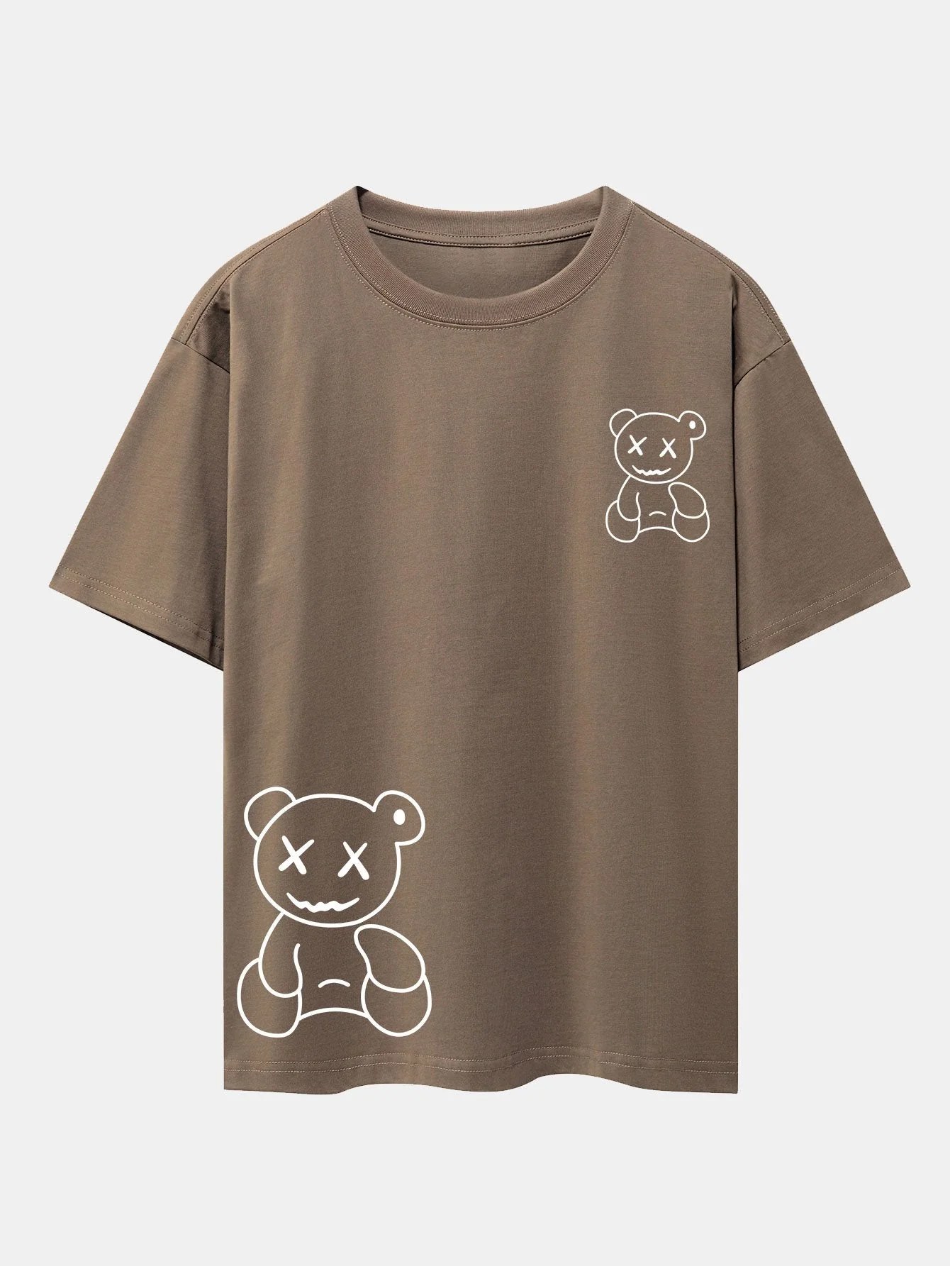 Urbano® | Bear line Print Drop Shoulder Oversize T-Shirt - Image 6