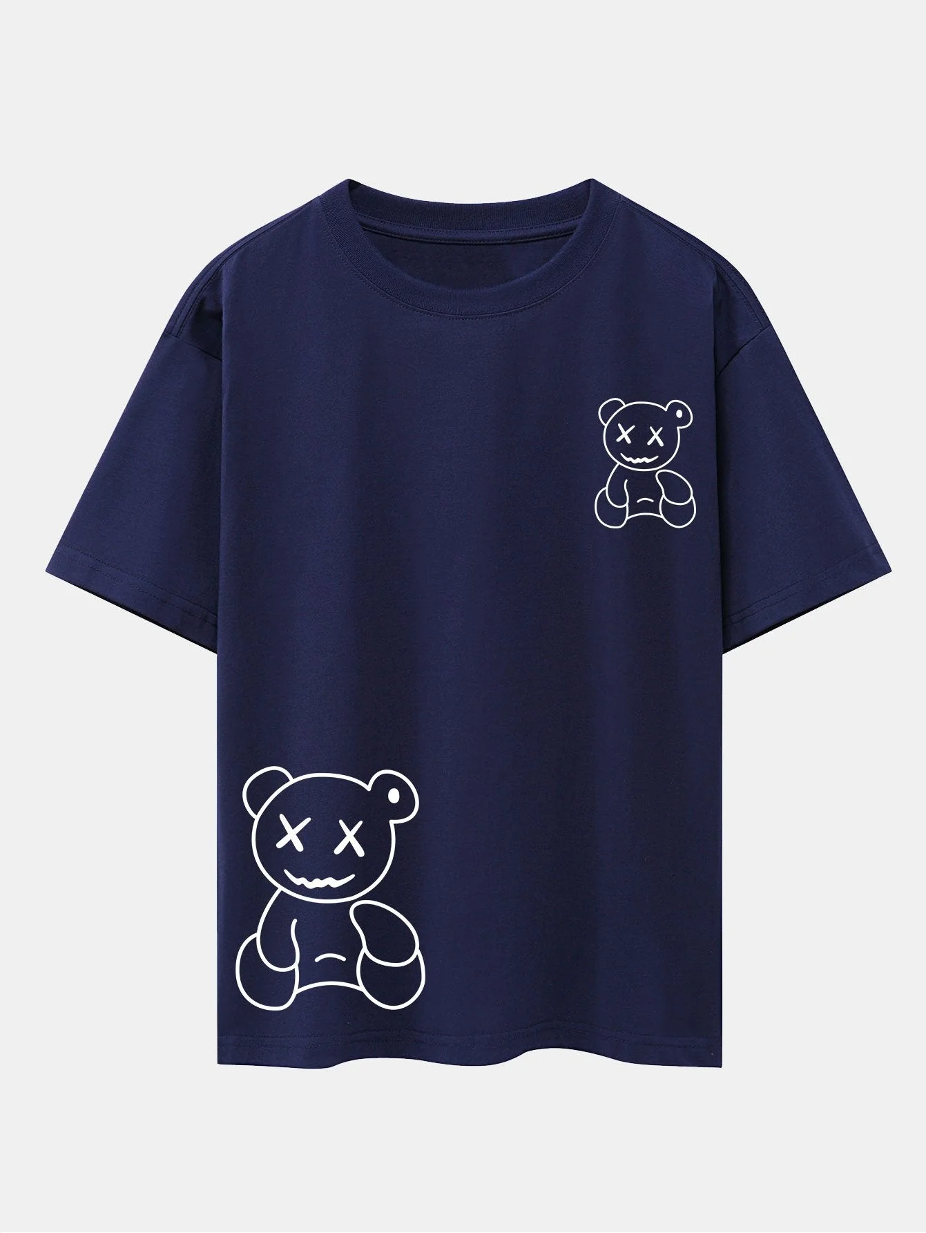 Urbano® | Bear line Print Drop Shoulder Oversize T-Shirt - Image 7