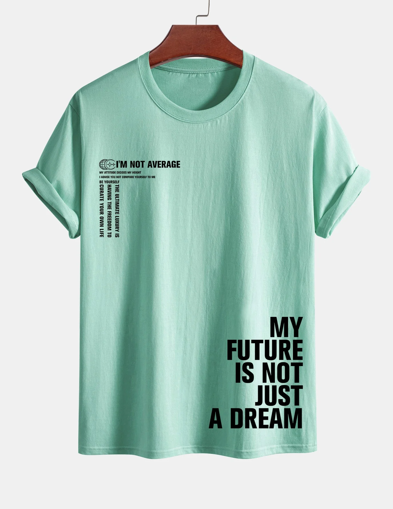 Urbano® | Positive Slogan Print Cotton T-Shirt - Image 13