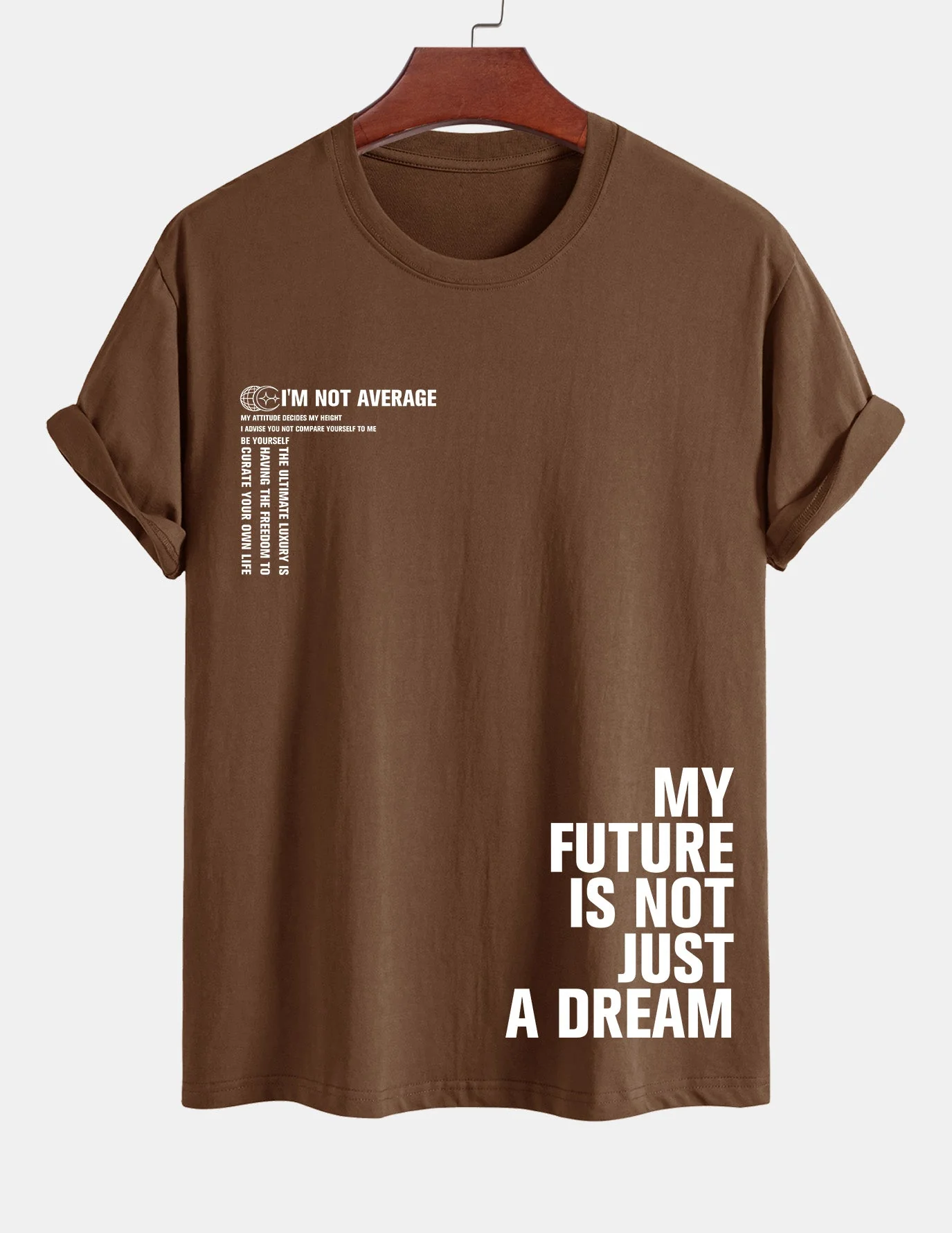 Urbano® | Positive Slogan Print Cotton T-Shirt - Image 2