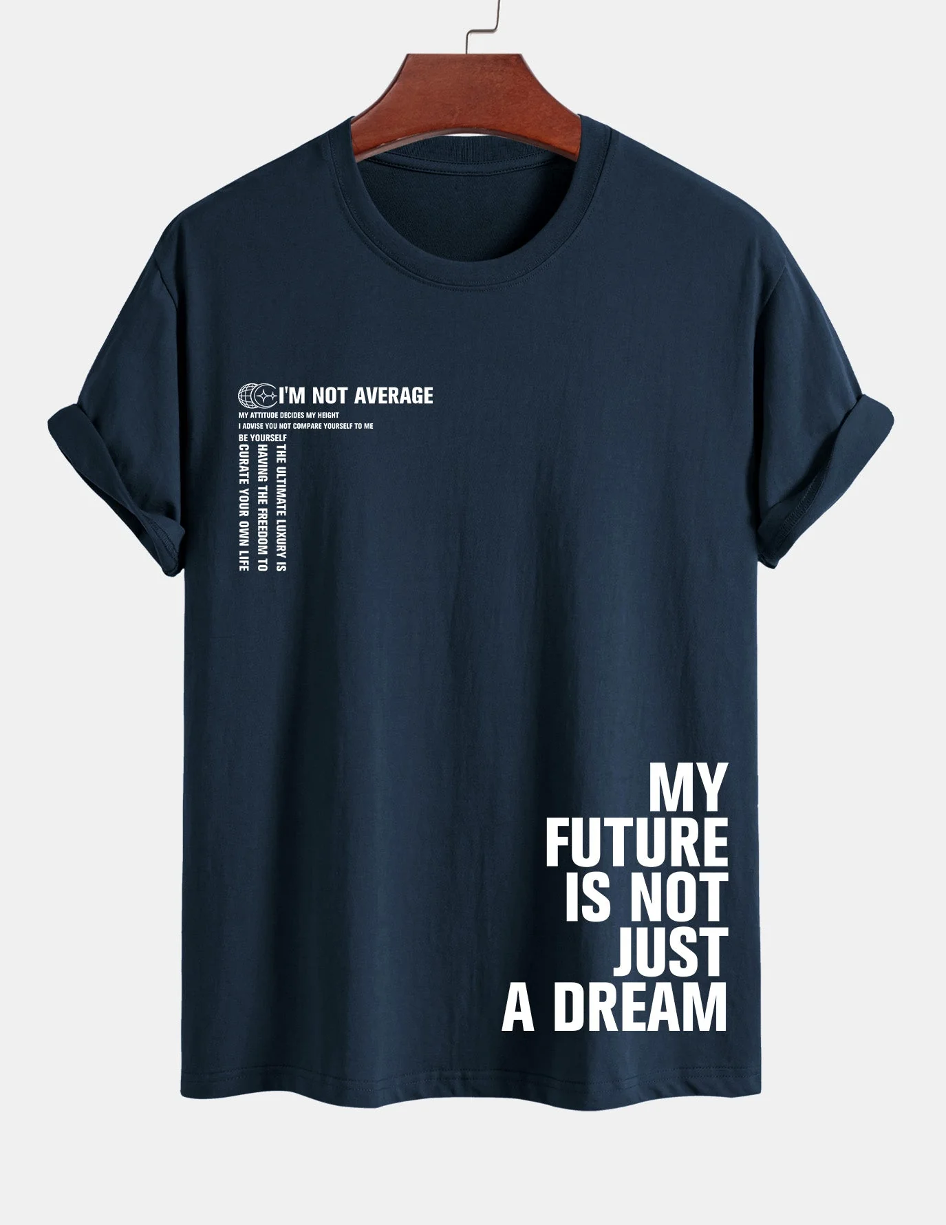Urbano® | Positive Slogan Print Cotton T-Shirt - Image 3