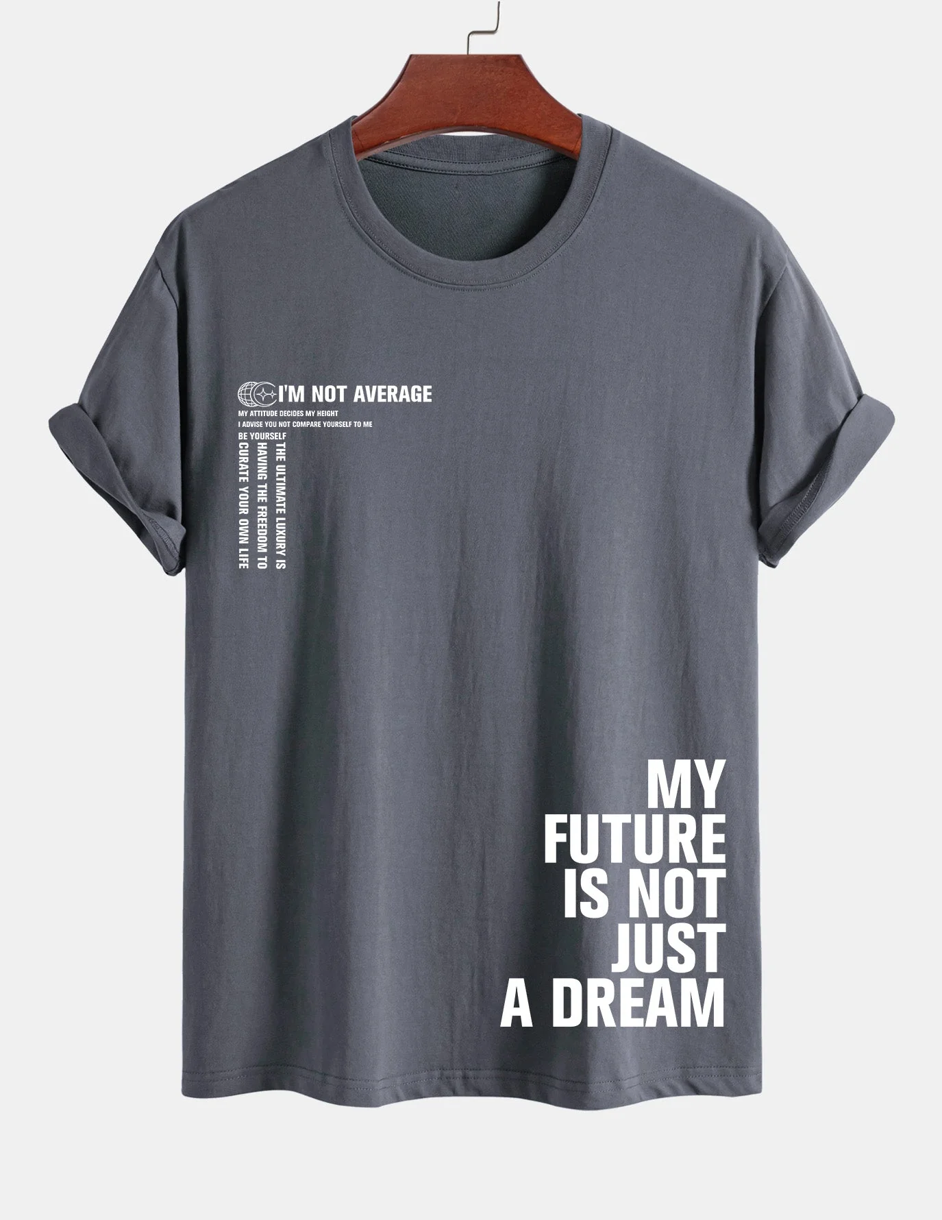 Urbano® | Positive Slogan Print Cotton T-Shirt - Image 5