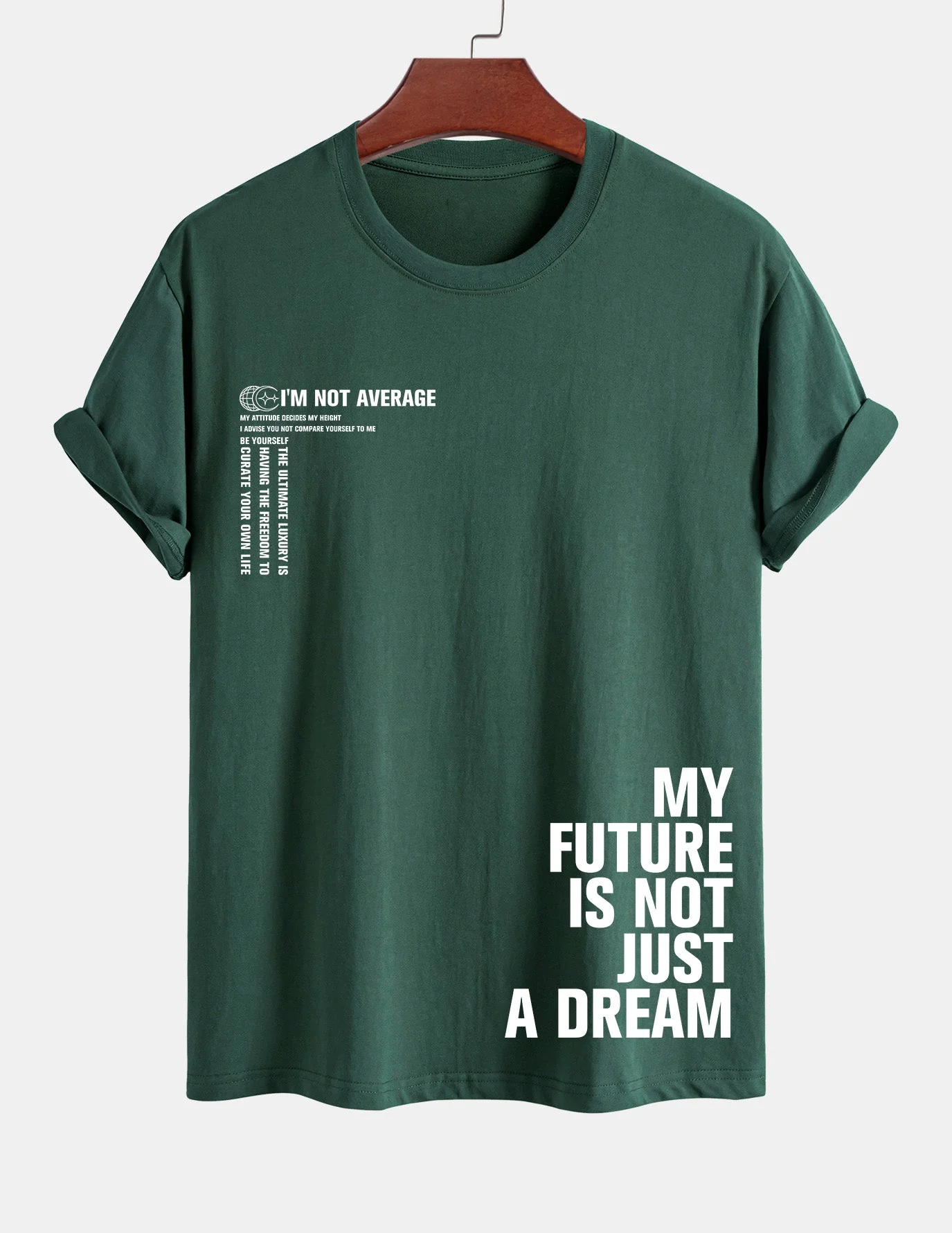 Urbano® | Positive Slogan Print Cotton T-Shirt - Image 6