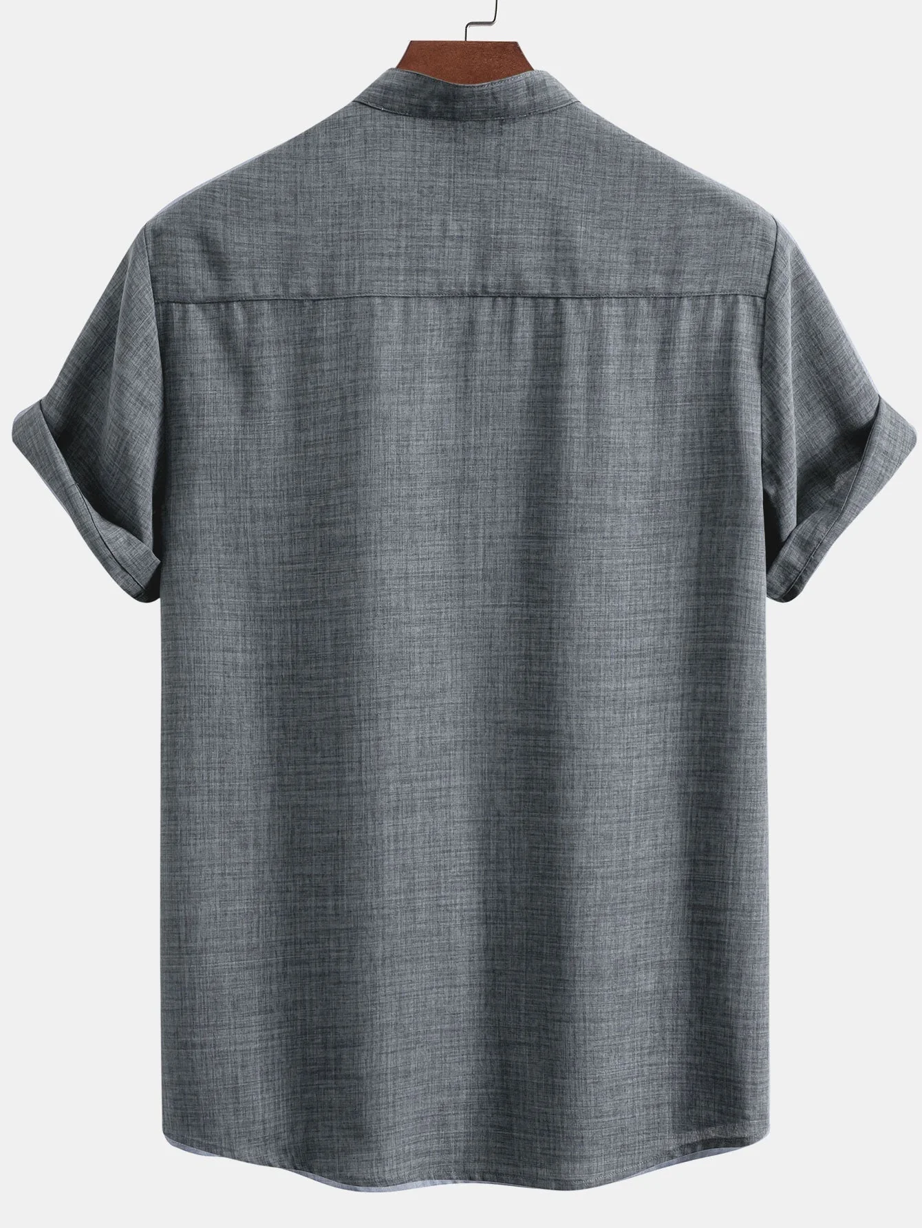 Urbano® | Short Sleeve Stand Collar Shirt - Image 8